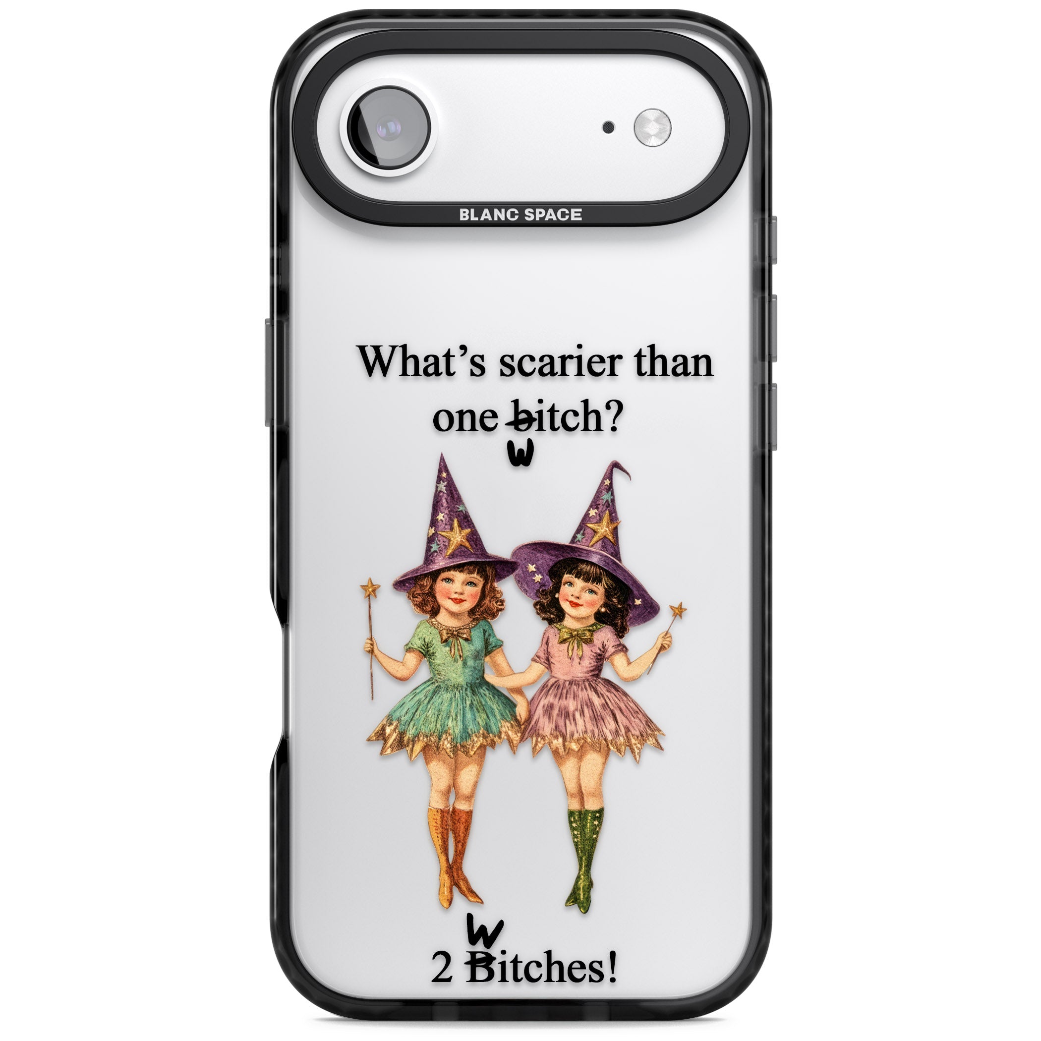 Two Witches iPhone 17 Air Impact Black Phone Case