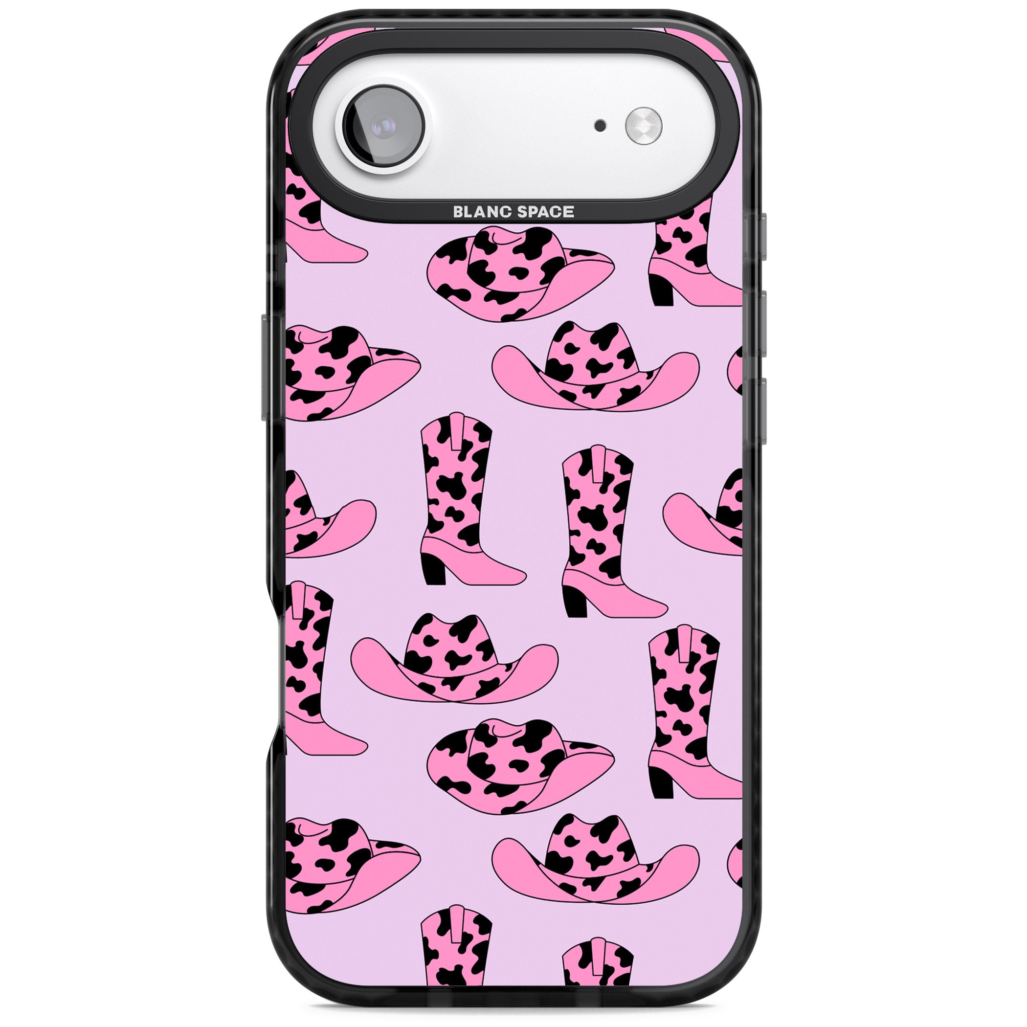 Cow Girl Pattern iPhone 17 Air Impact Black Phone Case