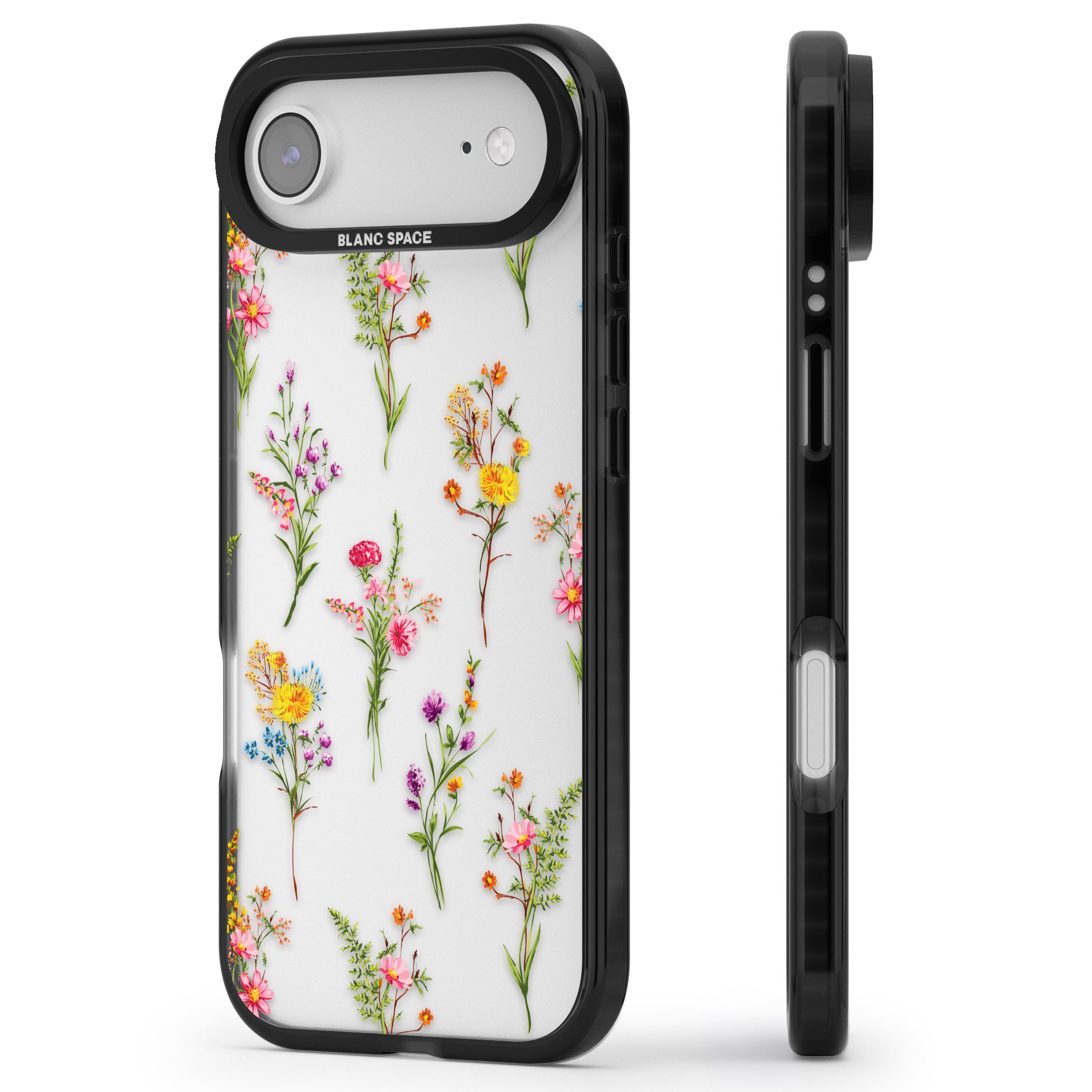 Picked Wildflowers iPhone 17 Air Impact Black Phone Case Side Profile