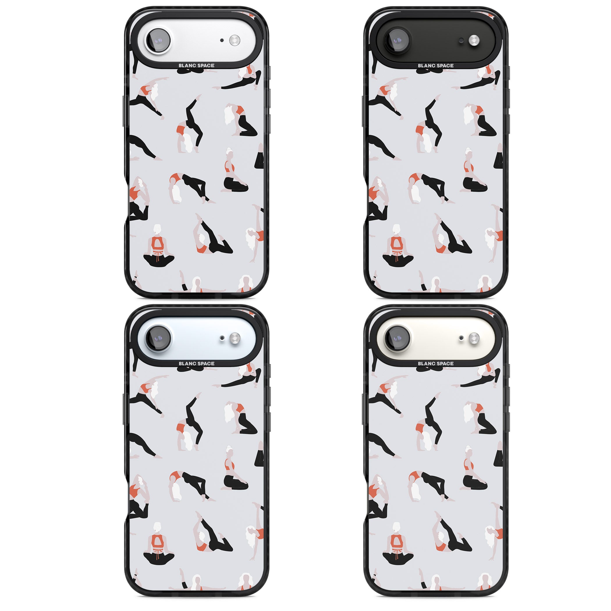 Yoga Poses Standard iPhone 17 Air Impact Black Phone Case APT Impact Protection