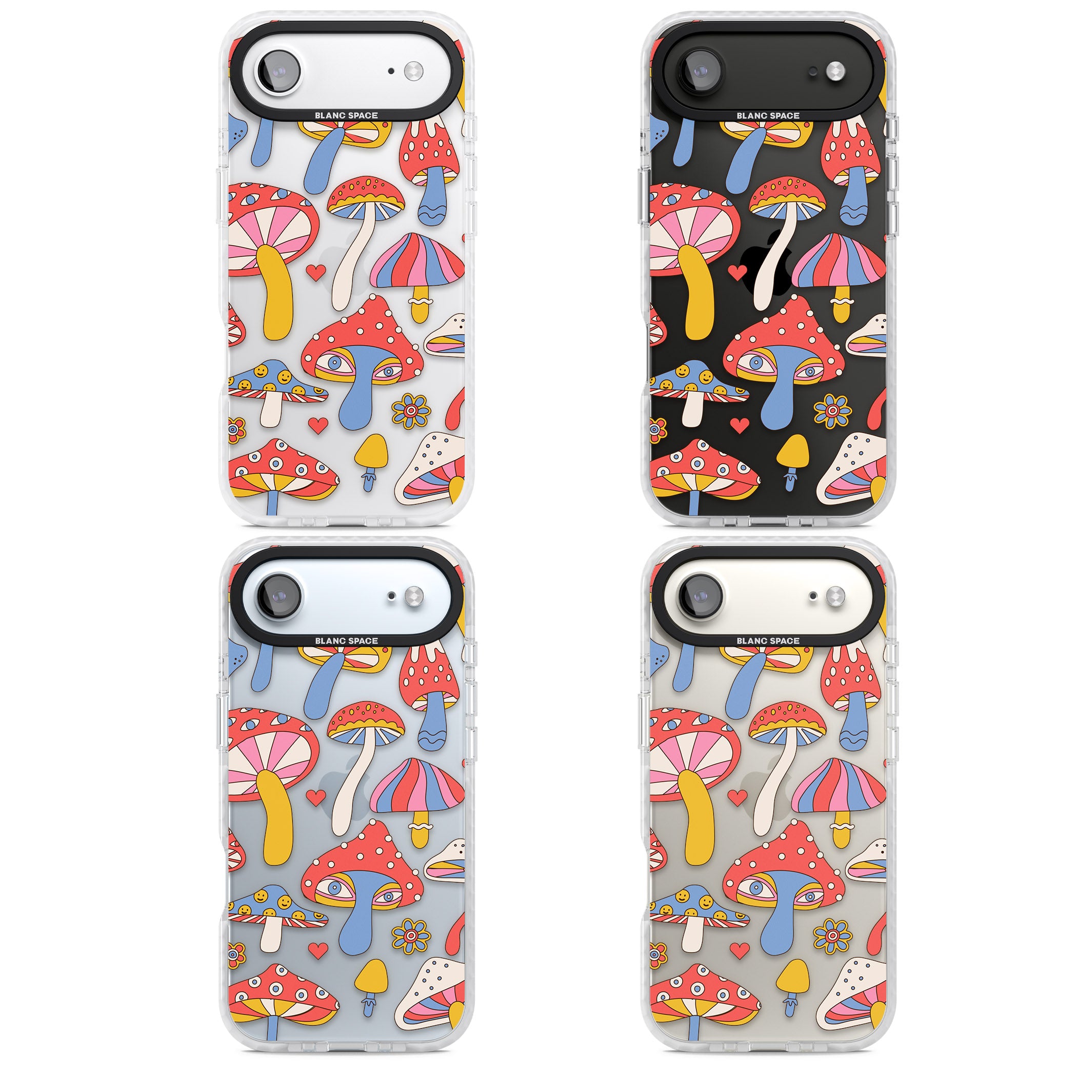 Vibrant Shrooms iPhone 17 Air Impact Clear Phone Case APT Impact Protection