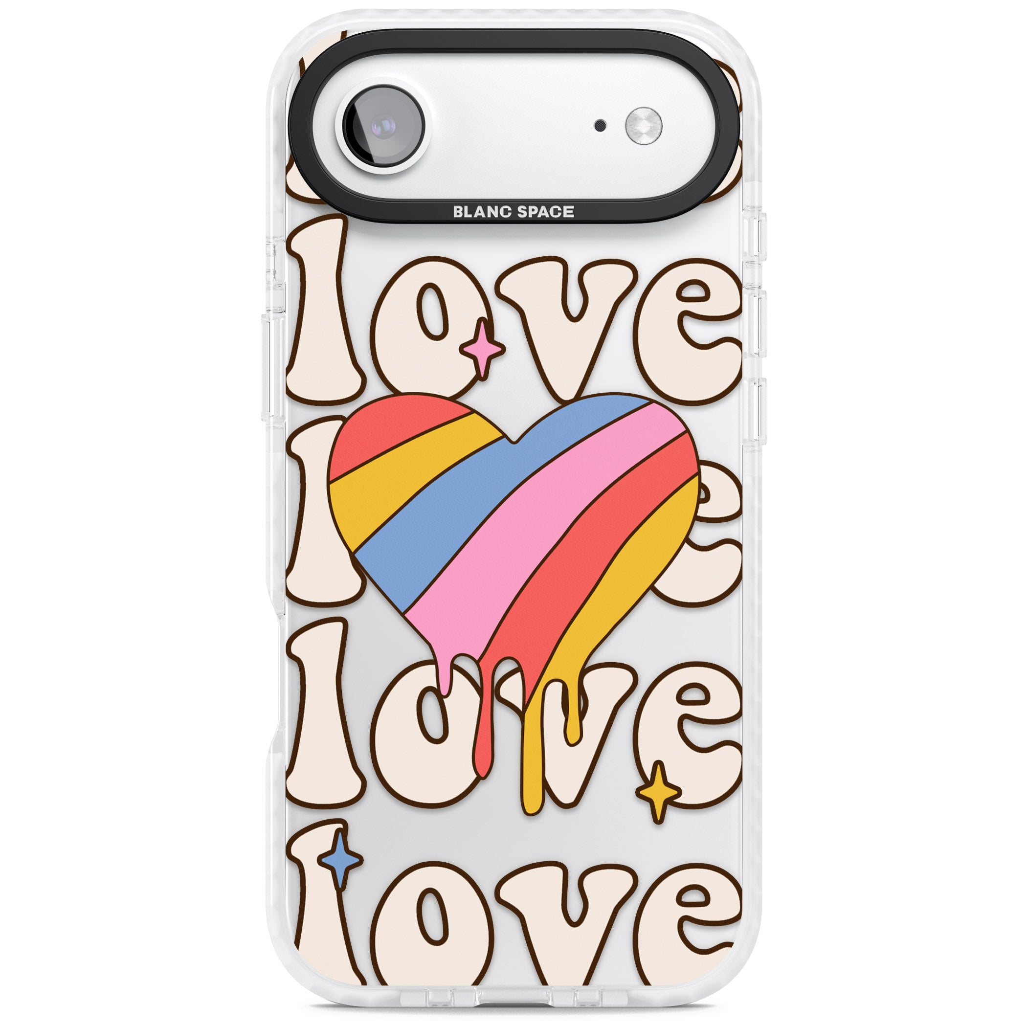 Groovy Love iPhone 17 Air Impact Clear Phone Case