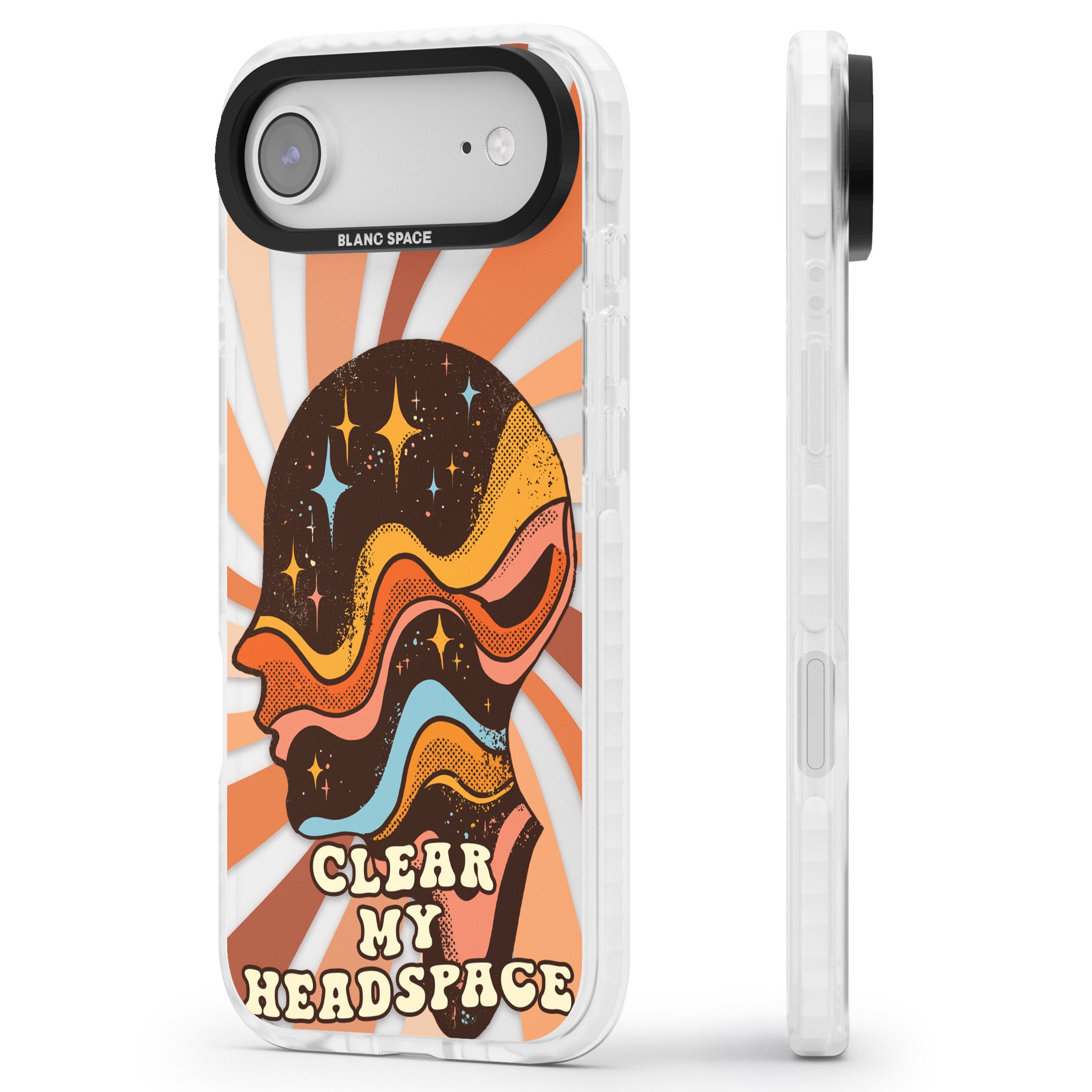 Clear My Headspace iPhone 17 Air Impact Clear Phone Case Side Profile