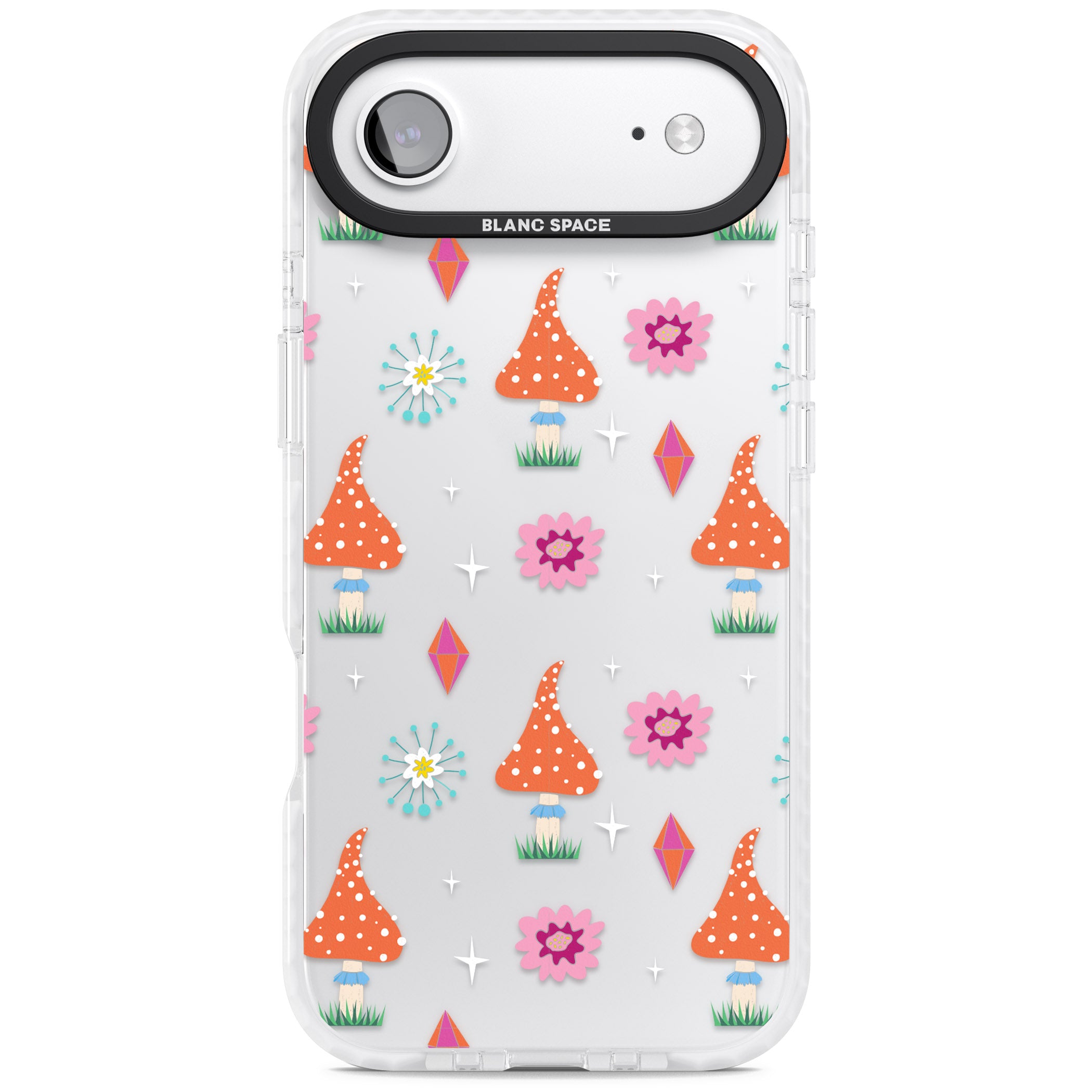 Boho Celestial Mushroom Crystal iPhone 17 Air Impact Clear Phone Case