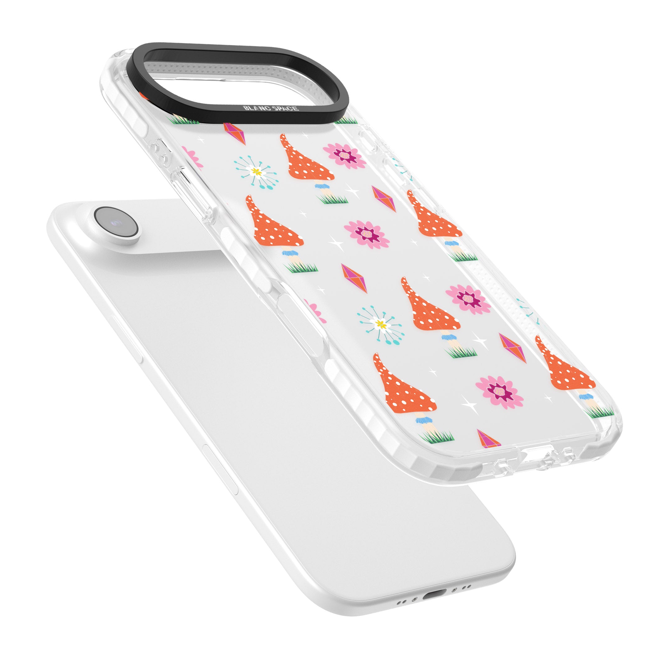 Boho Celestial Mushroom Crystal iPhone 17 Air Impact Clear Phone Case Colours