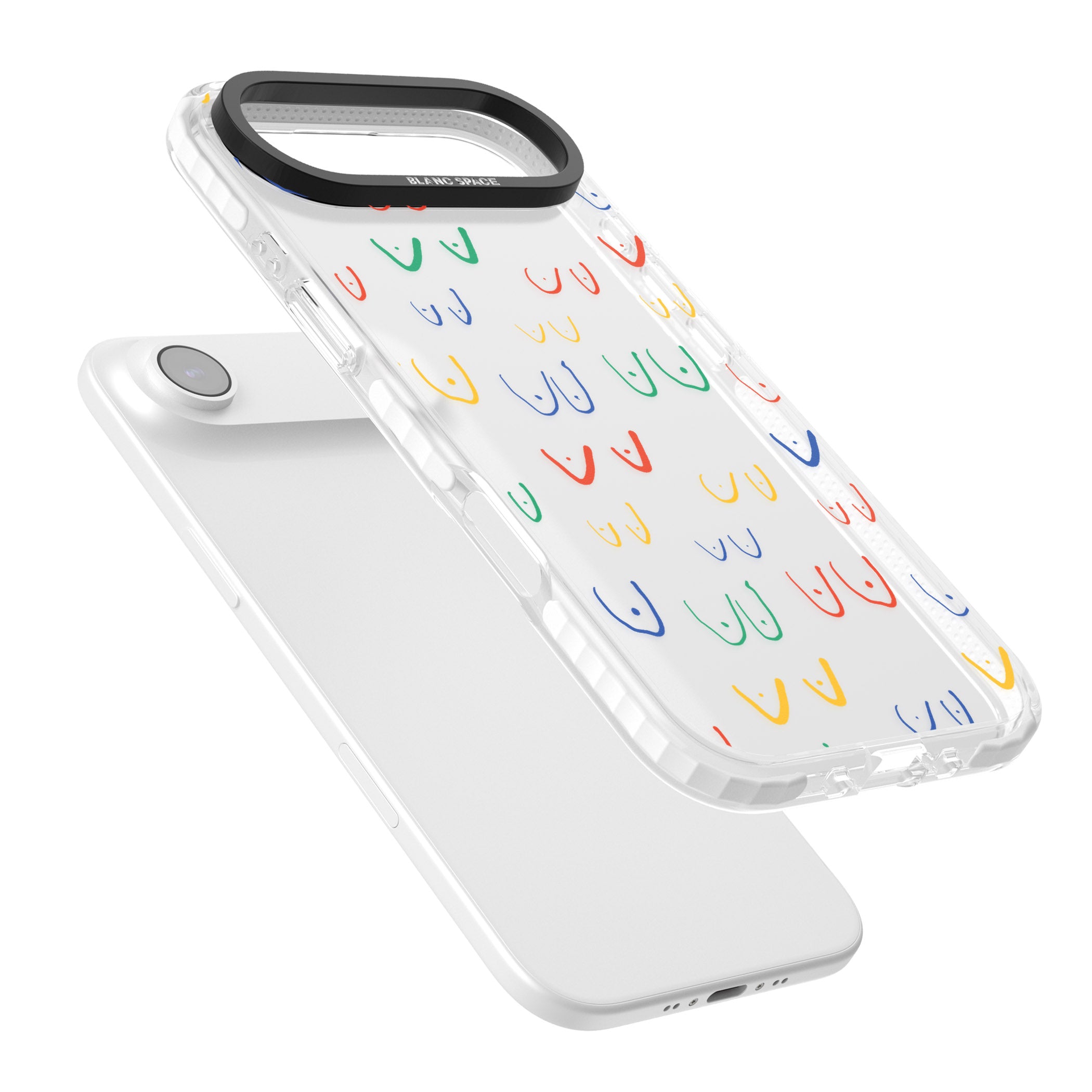 Boob Pattern (Mixed Colours) iPhone 17 Air Impact Clear Phone Case Colours
