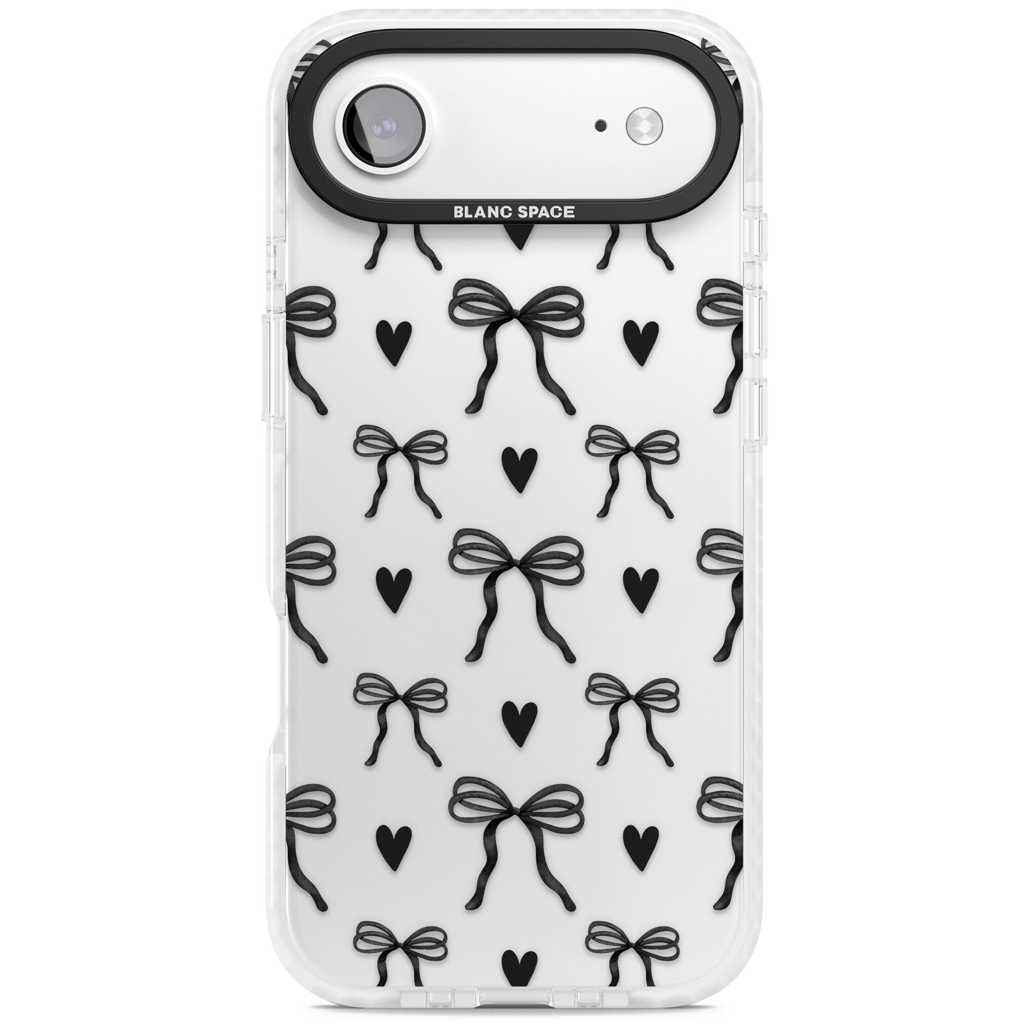 Black Bows & Hearts iPhone 17 Air Impact Clear Phone Case