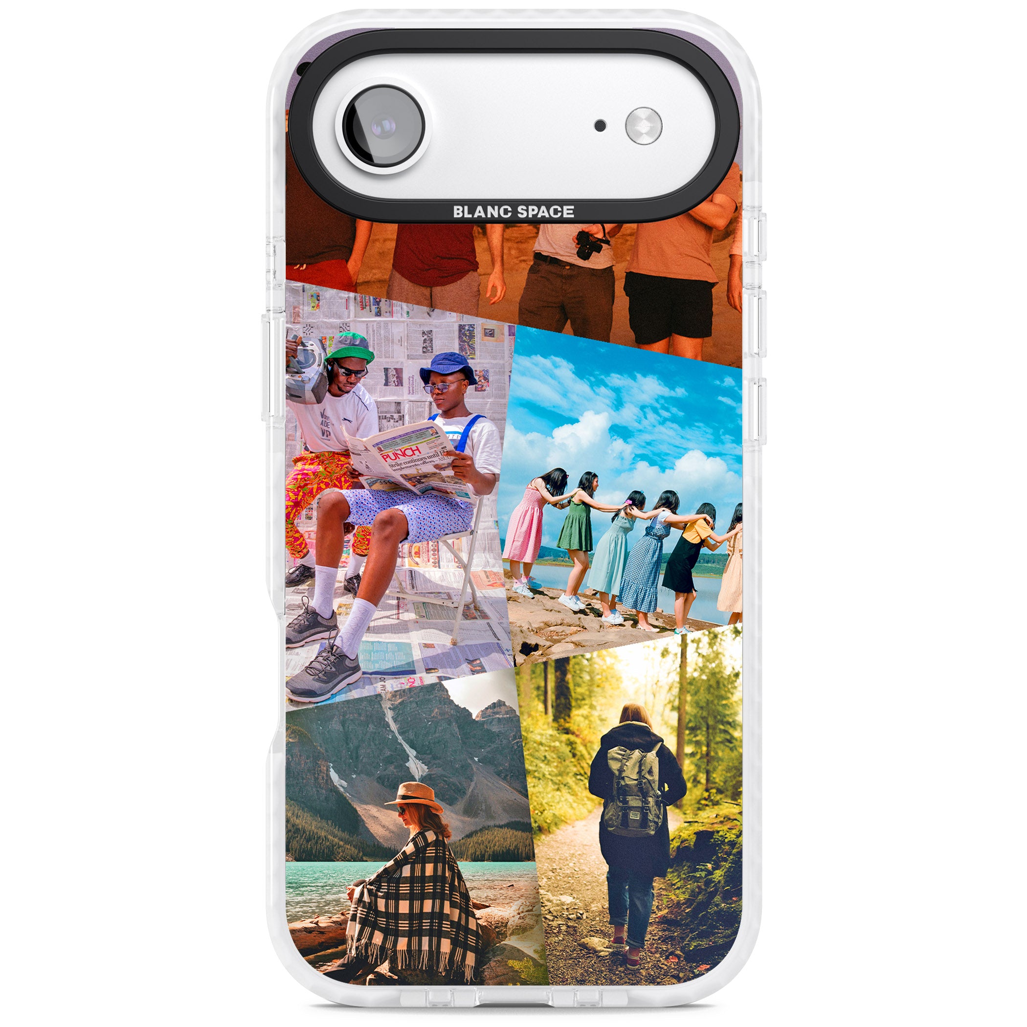 Personalised Abstract Photo Grid iPhone 17 Air Impact Clear Phone Case