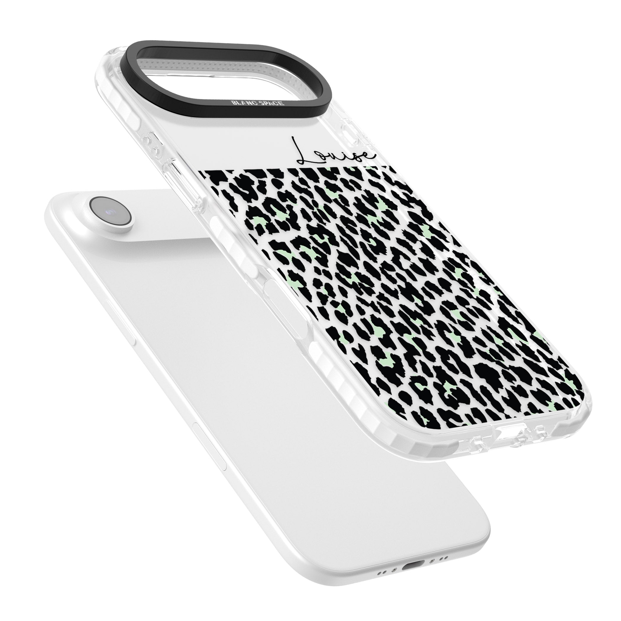 Personalised Seafoam Leopard iPhone 17 Air Impact Clear Phone Case Colours