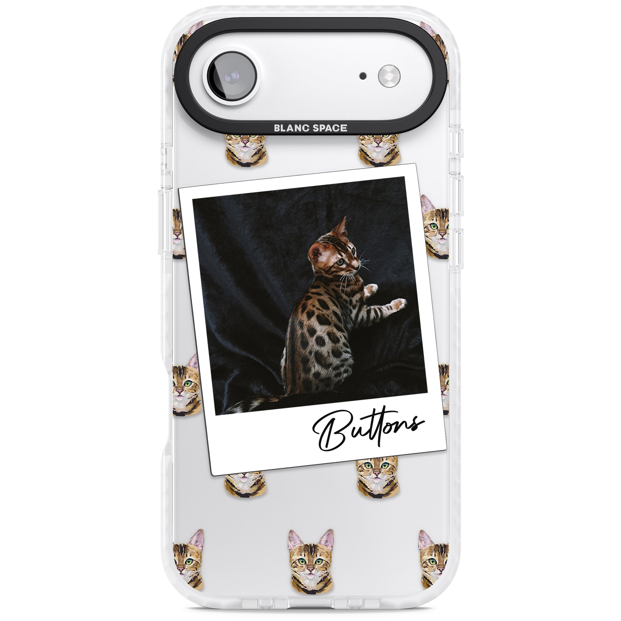 Personalised Bengal Cat Photo iPhone 17 Air Impact Clear Phone Case