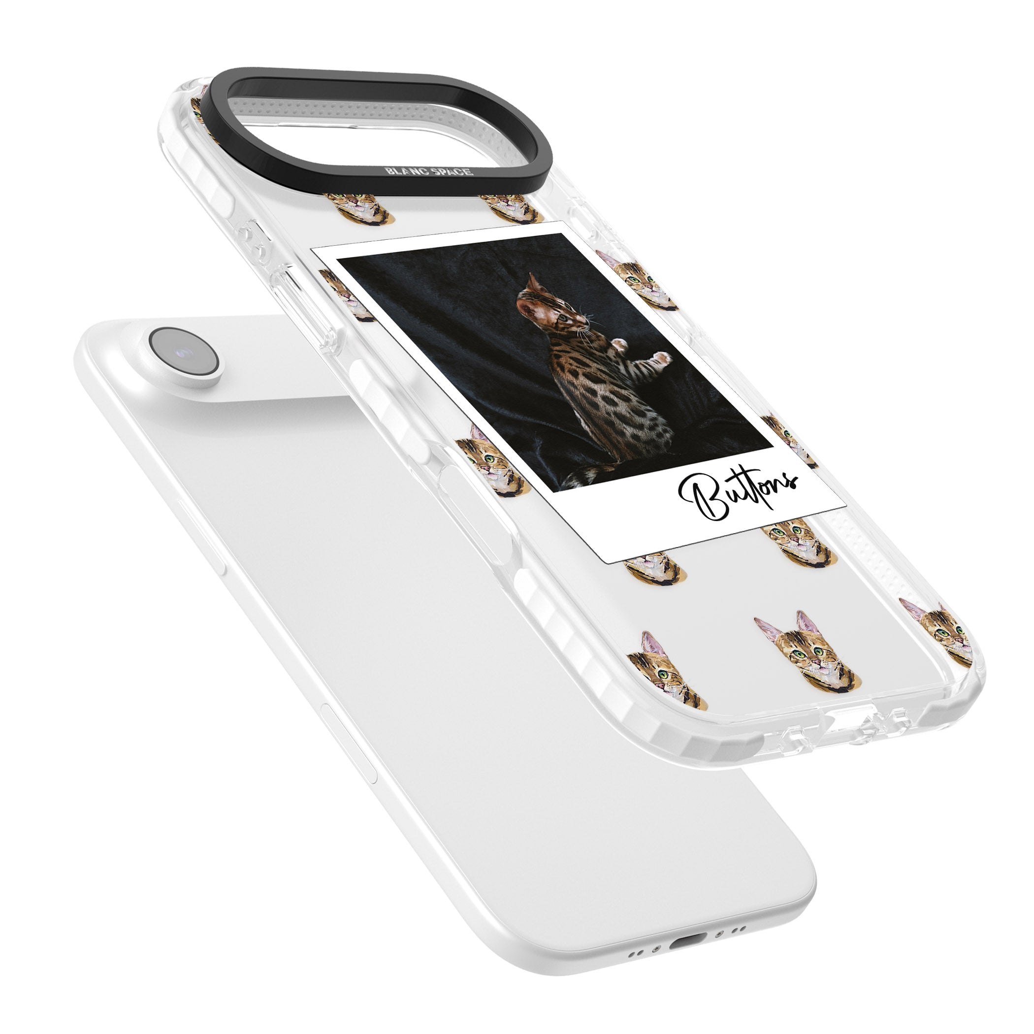 Personalised Bengal Cat Photo iPhone 17 Air Impact Clear Phone Case Colours