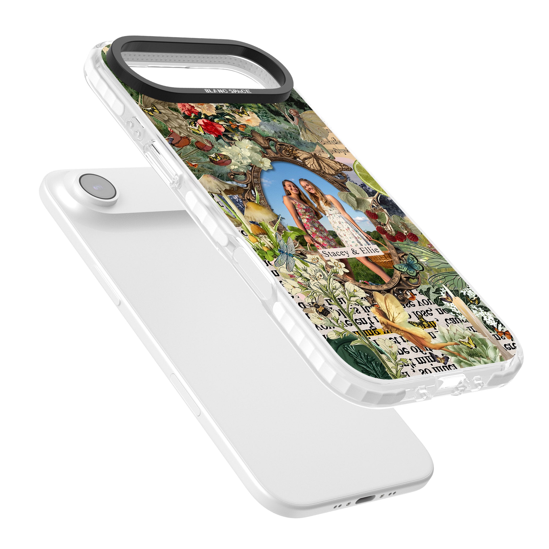 Personalised Cottage Garden Frame iPhone 17 Air Impact Clear Phone Case Colours