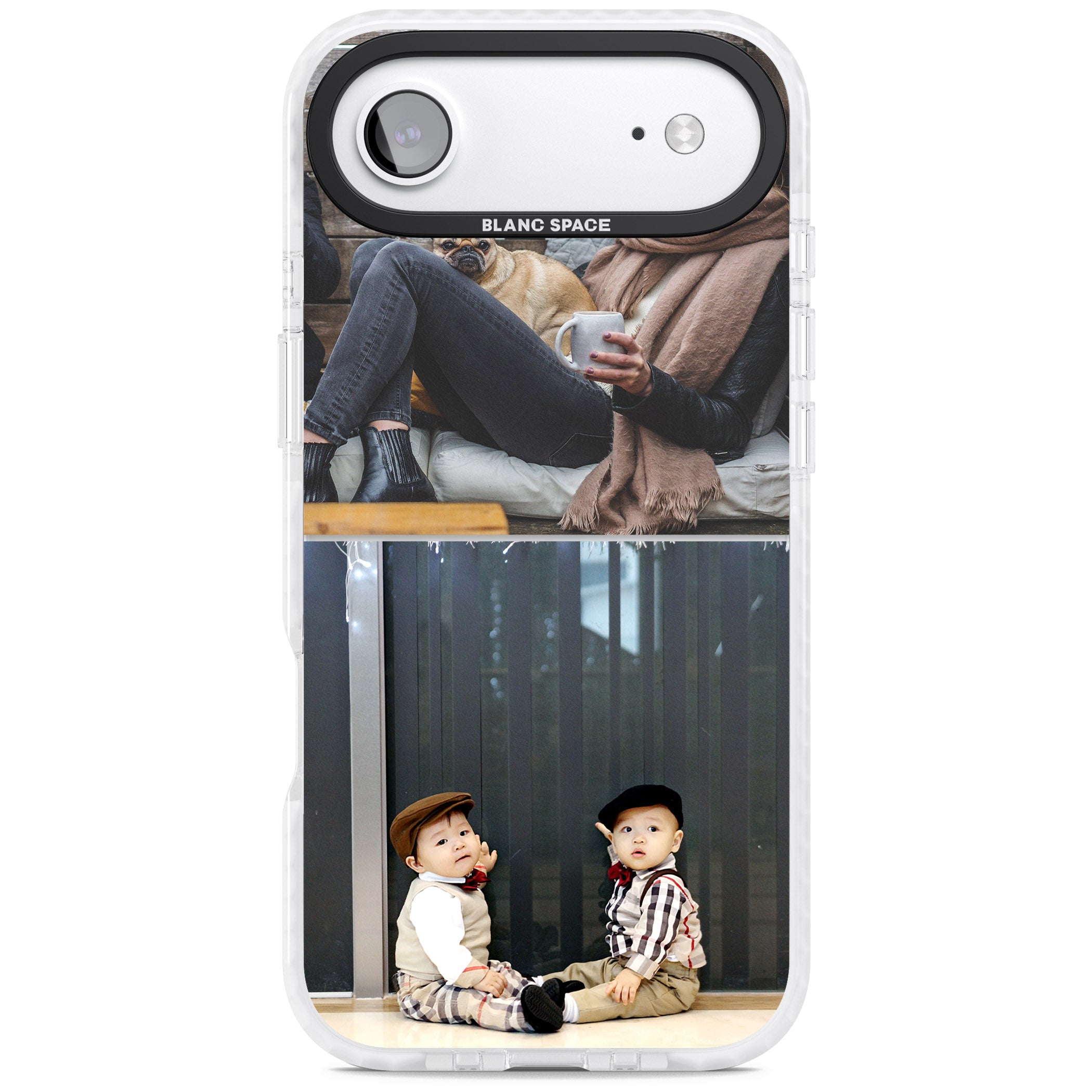 Personalised 2 Photo Grid iPhone 17 Air Impact Clear Phone Case