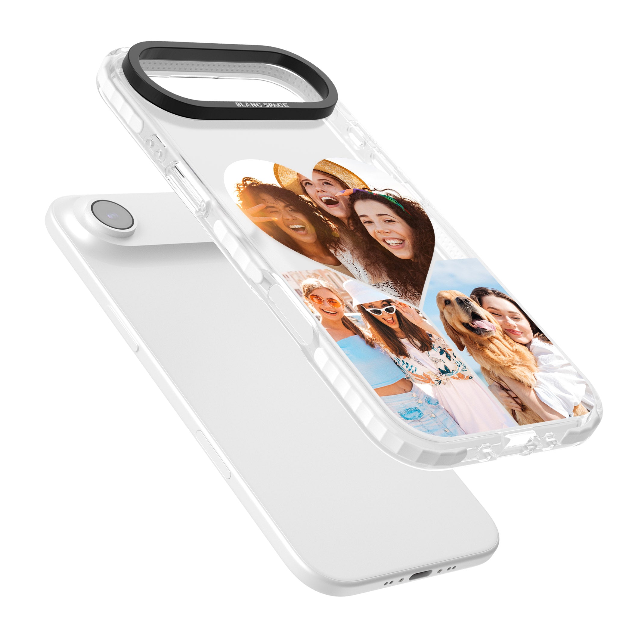Personalised Heart Photo iPhone 17 Air Impact Clear Phone Case Colours