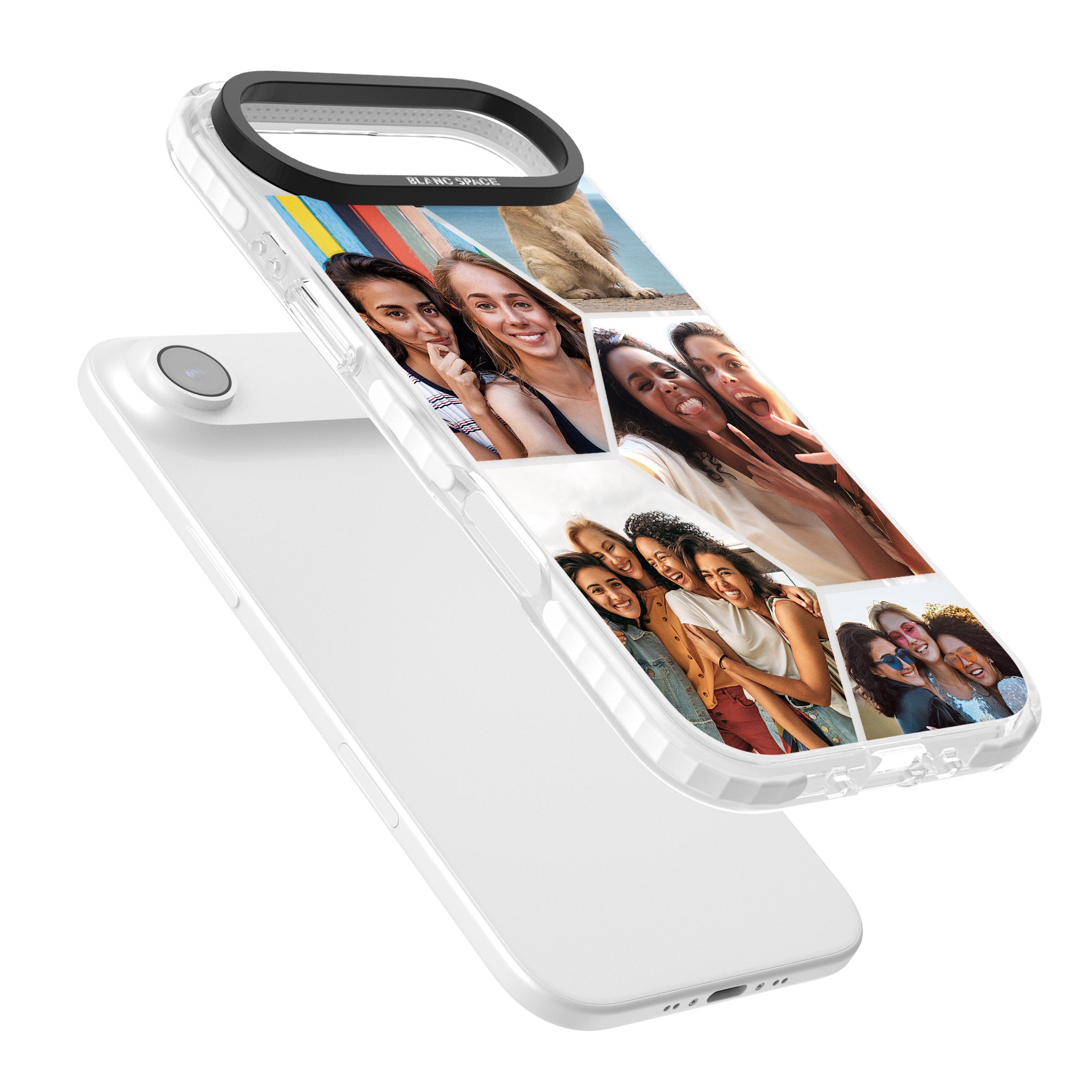 Personalised Beehive Photo Grid iPhone 17 Air Impact Clear Phone Case Colours