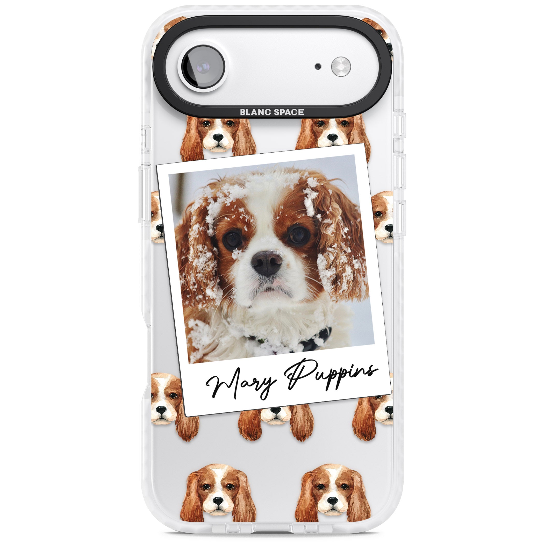 Personalised Cavalier King Charles Instant Camera Photo iPhone 17 Air Impact Clear Phone Case