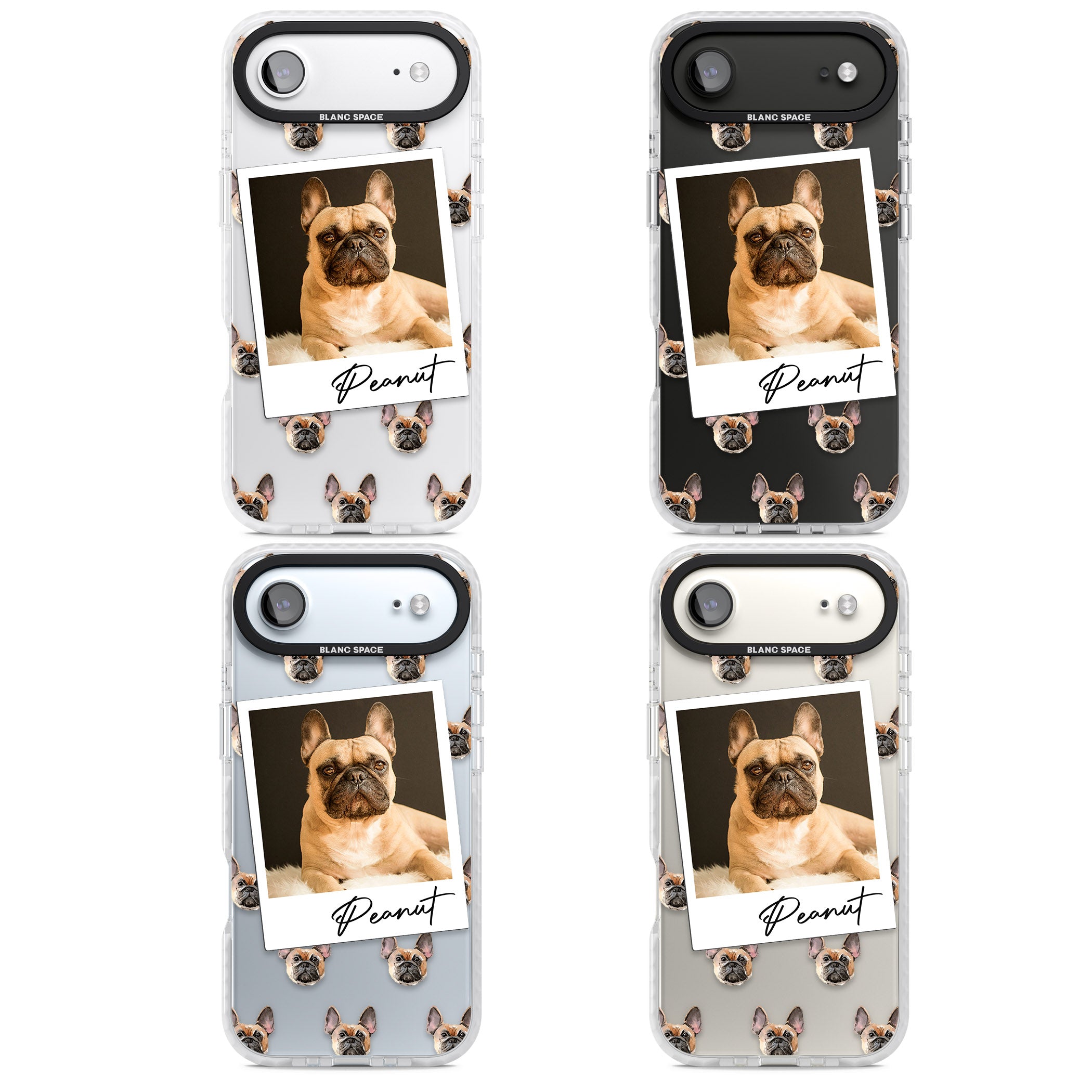 Personalised Tan French Bulldog Instant Camera Photo iPhone 17 Air Impact Clear Phone Case APT Impact Protection