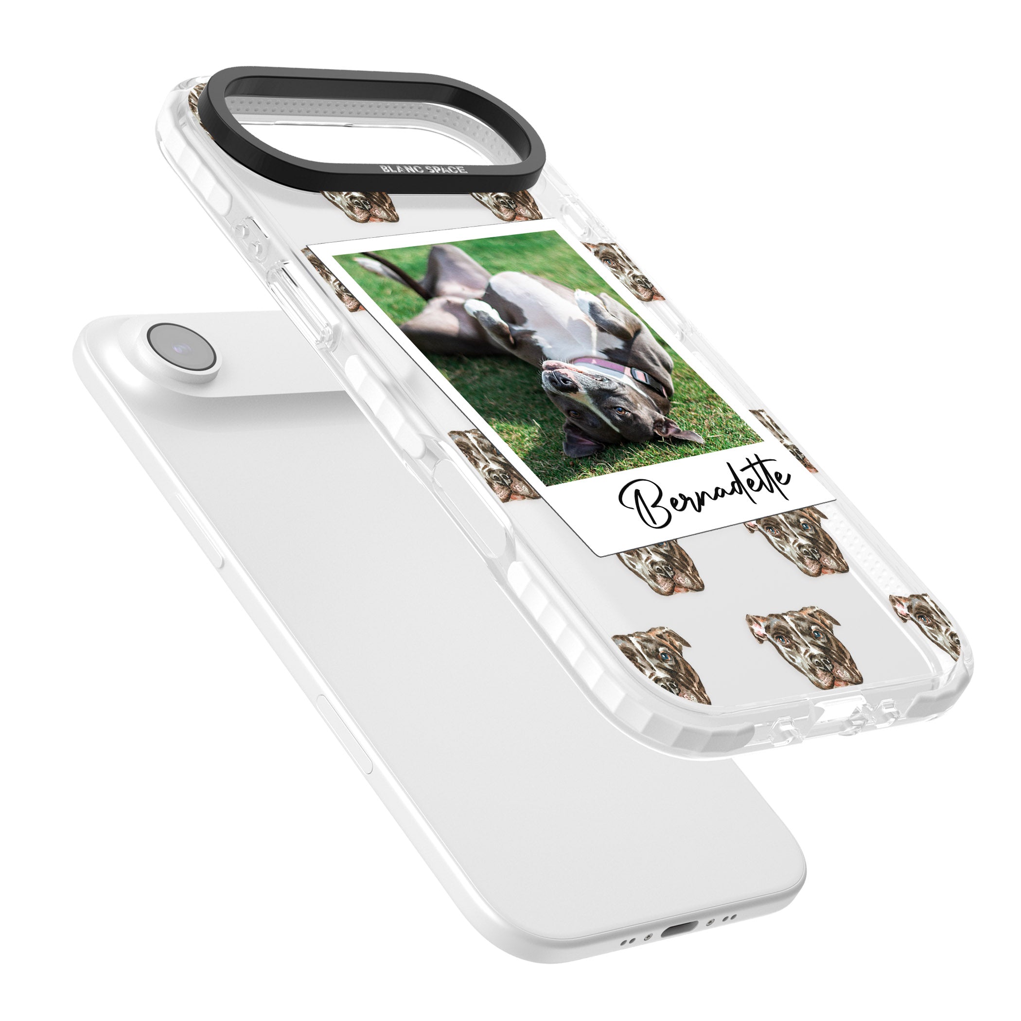 Personalised Staffordshire Bull Terrier Instant Camera Photo iPhone 17 Air Impact Clear Phone Case Colours