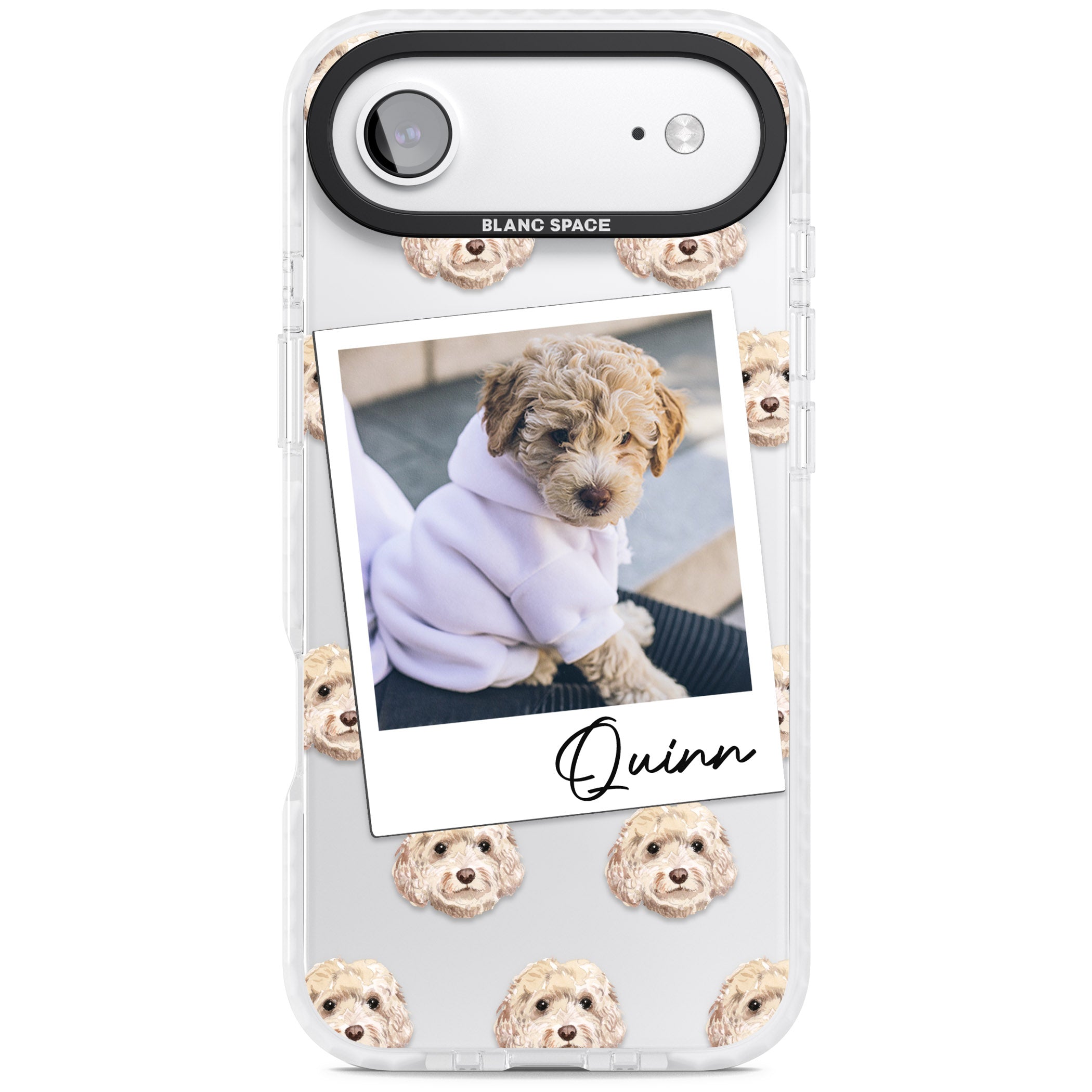 Personalised Cream Cockapoo Instant Camera Photo iPhone 17 Air Impact Clear Phone Case