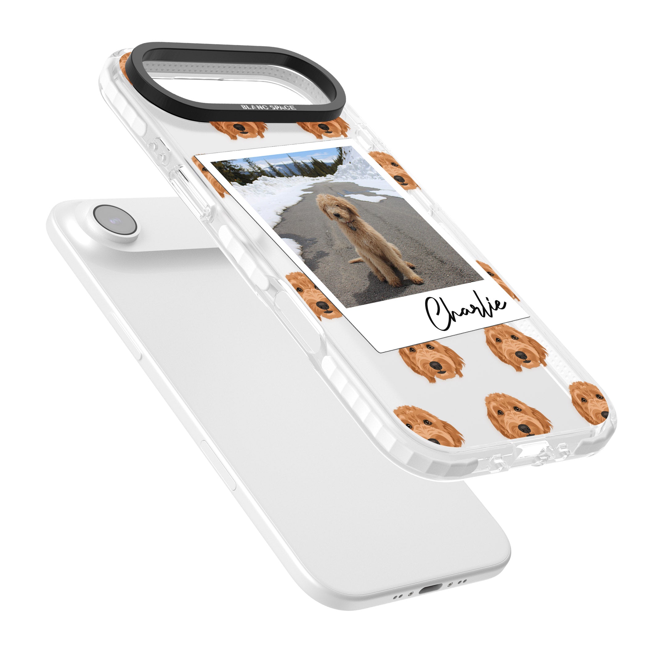 Personalised Golden Doodle Dog Photo iPhone 17 Air Impact Clear Phone Case Colours