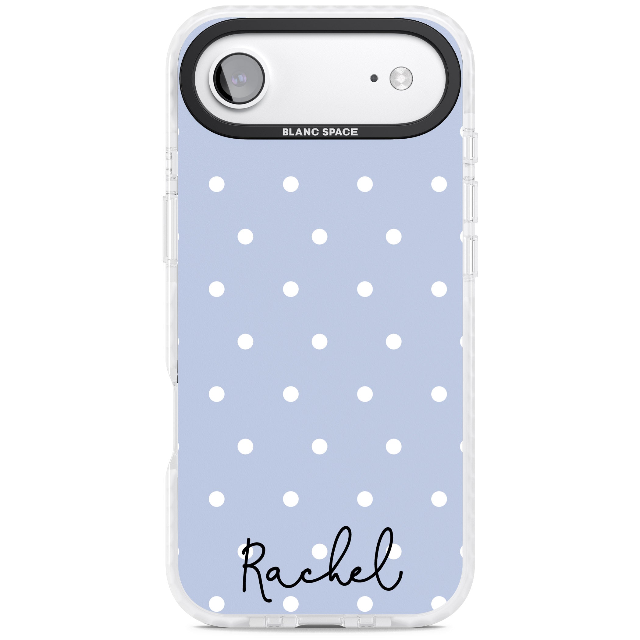Personalised Simple Light Blue Dots iPhone 17 Air Impact Clear Phone Case