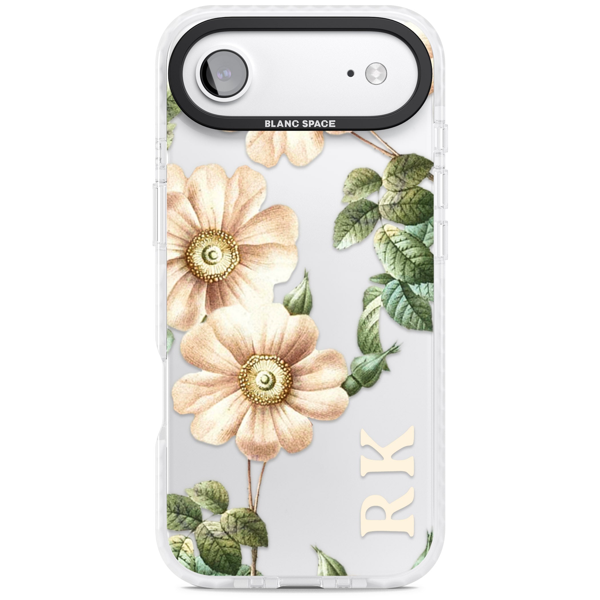 Personalised Vintage Floral Anemone iPhone 17 Air Impact Clear Phone Case
