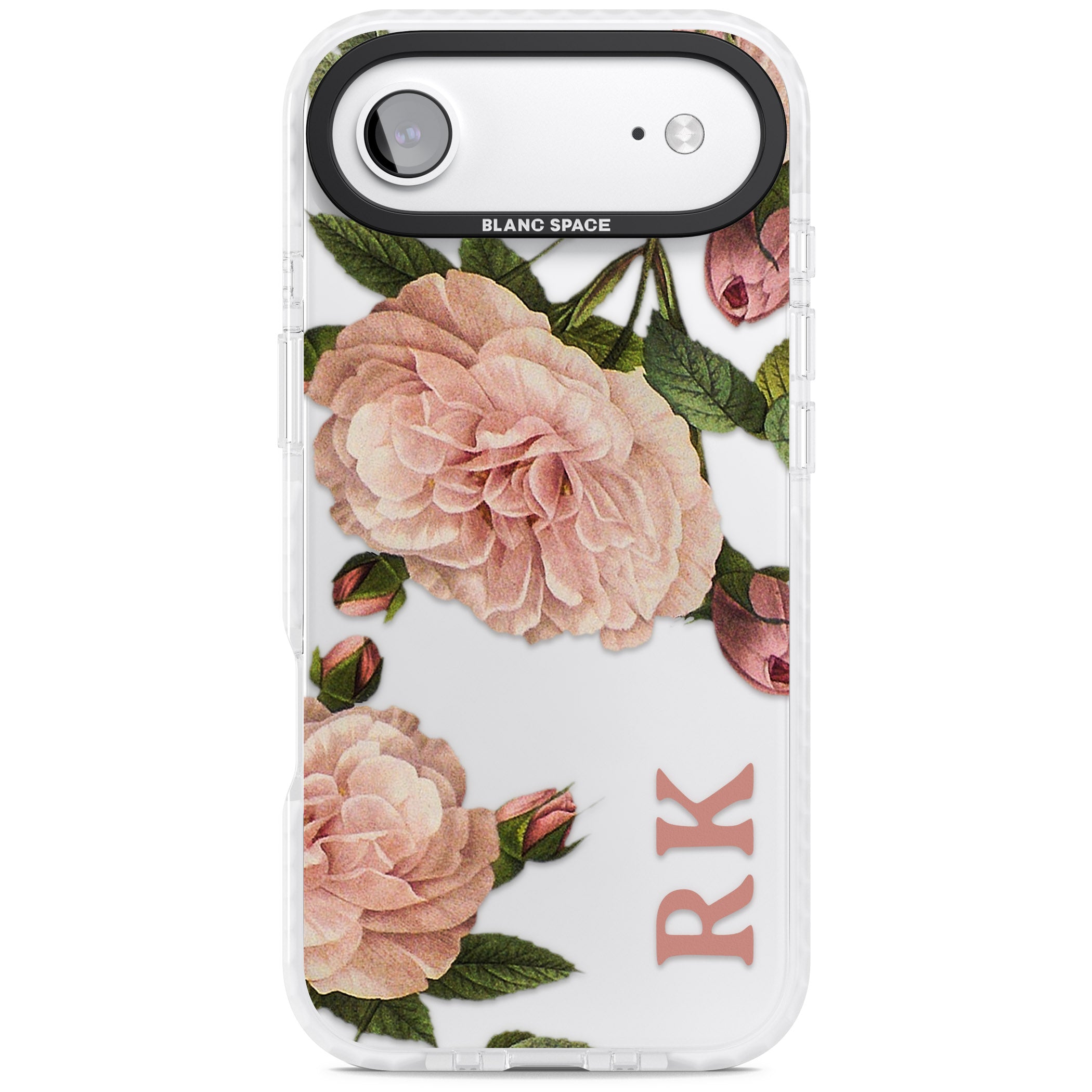 Personalised Vintage Floral iPhone 17 Air Impact Clear Phone Case