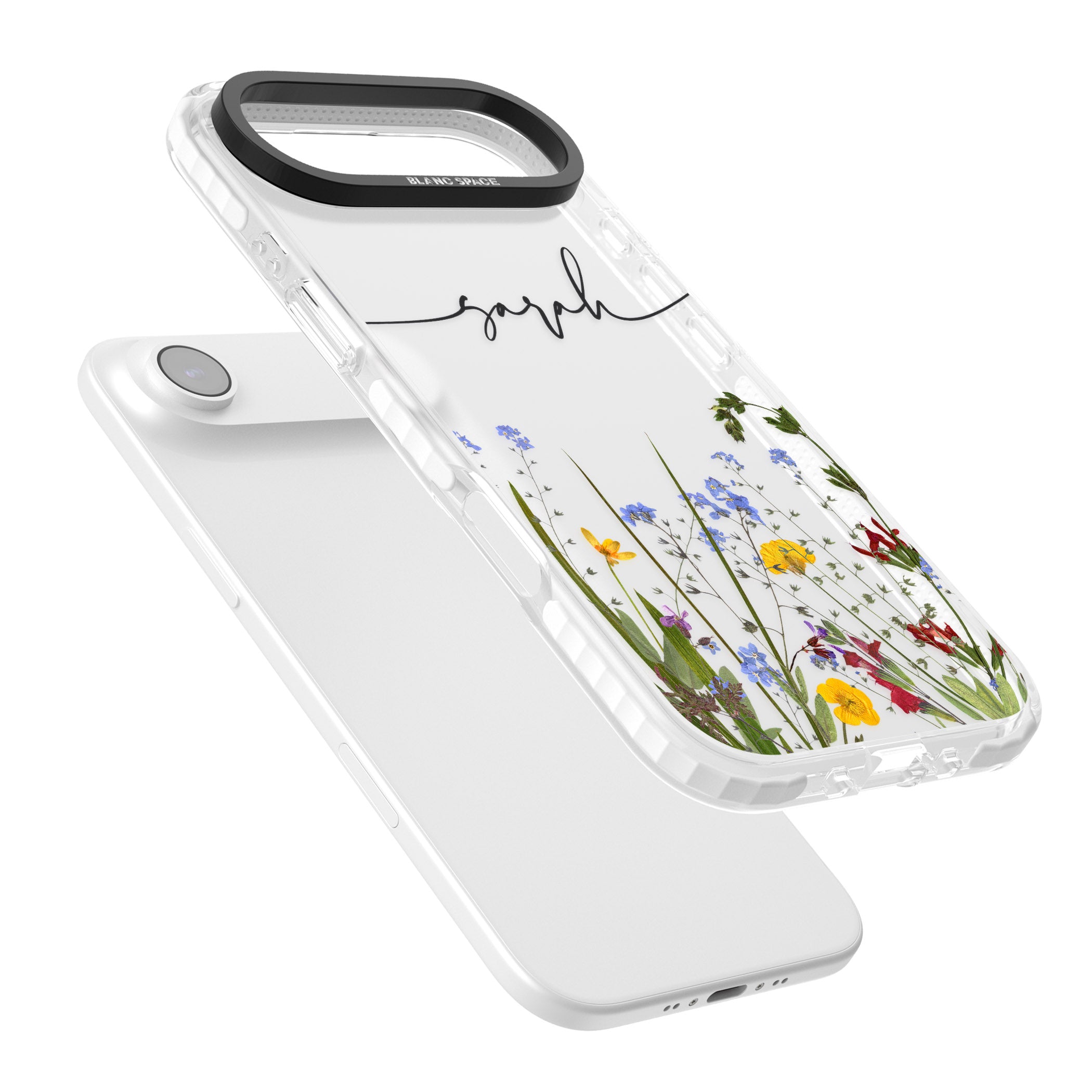 Personalised Wildflower Floral iPhone 17 Air Impact Clear Phone Case Colours