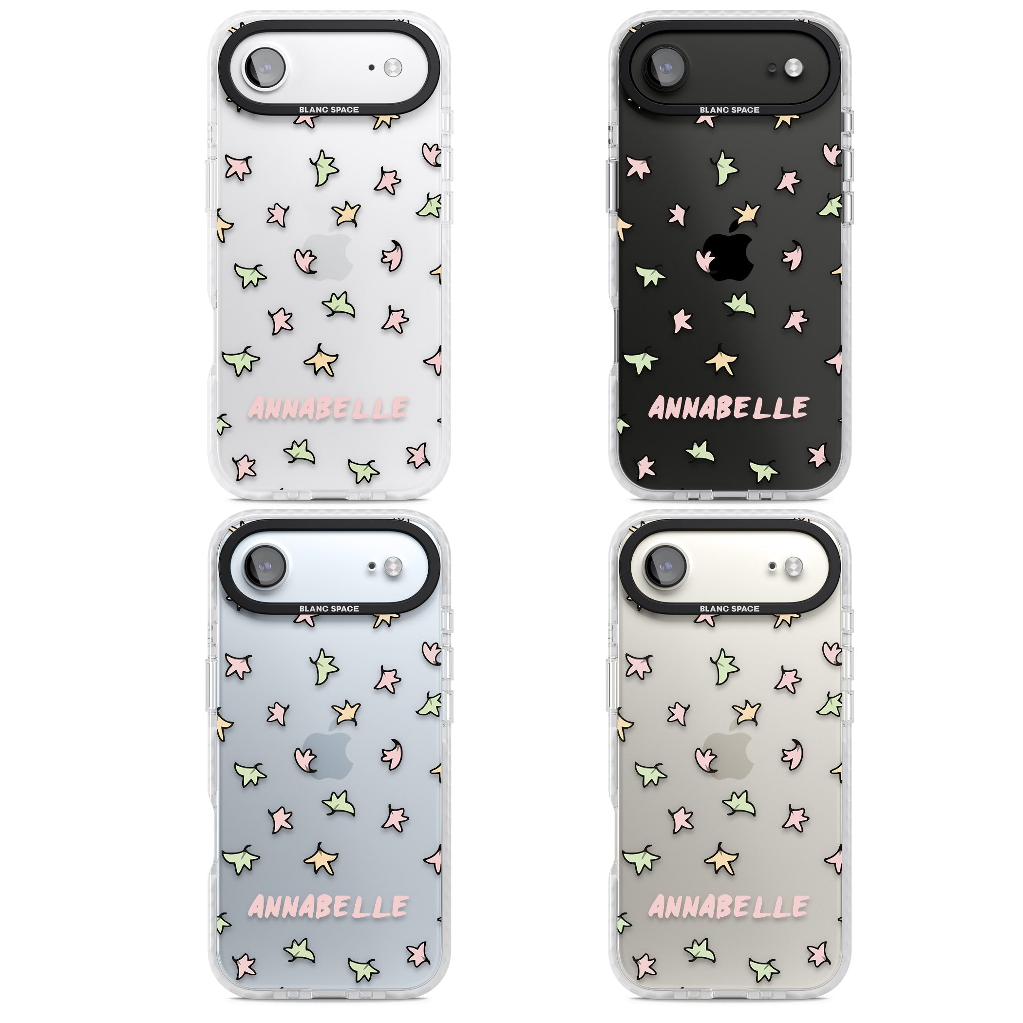Personalised Heartstopper Leaves Pattern iPhone 17 Air Impact Clear Phone Case APT Impact Protection