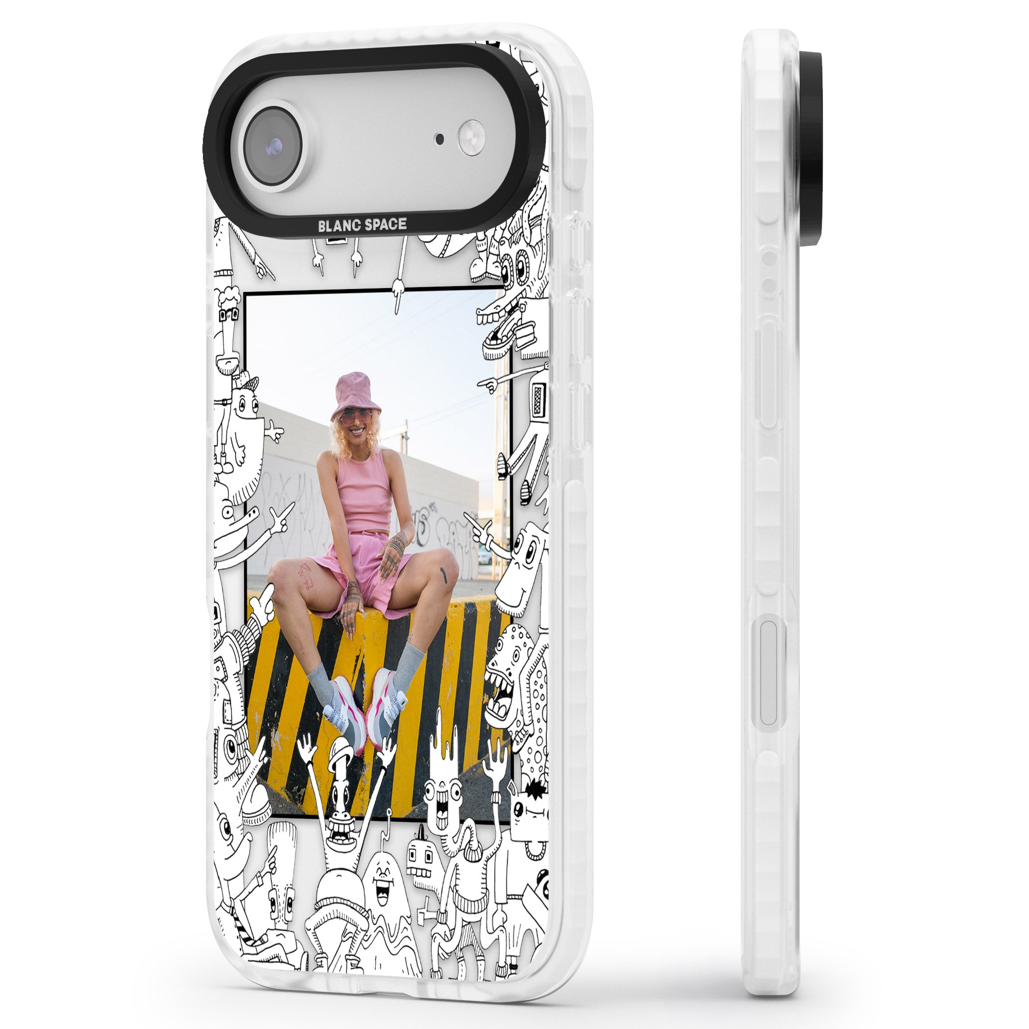 Personalised Look At This Photo Case iPhone 17 Air Impact Clear Phone Case Side Profile