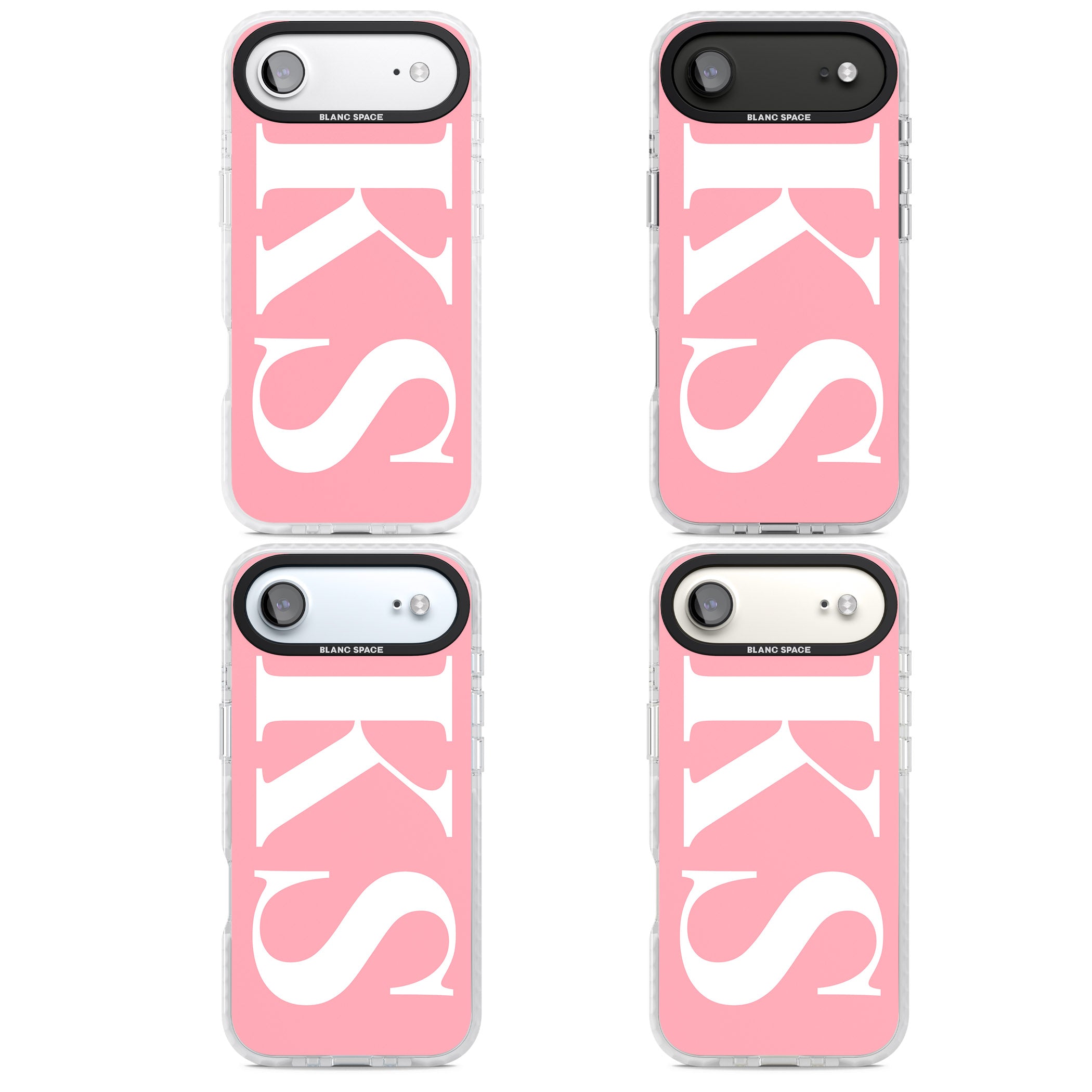 Personalised White & Pink Letters iPhone 17 Air Impact Clear Phone Case APT Impact Protection