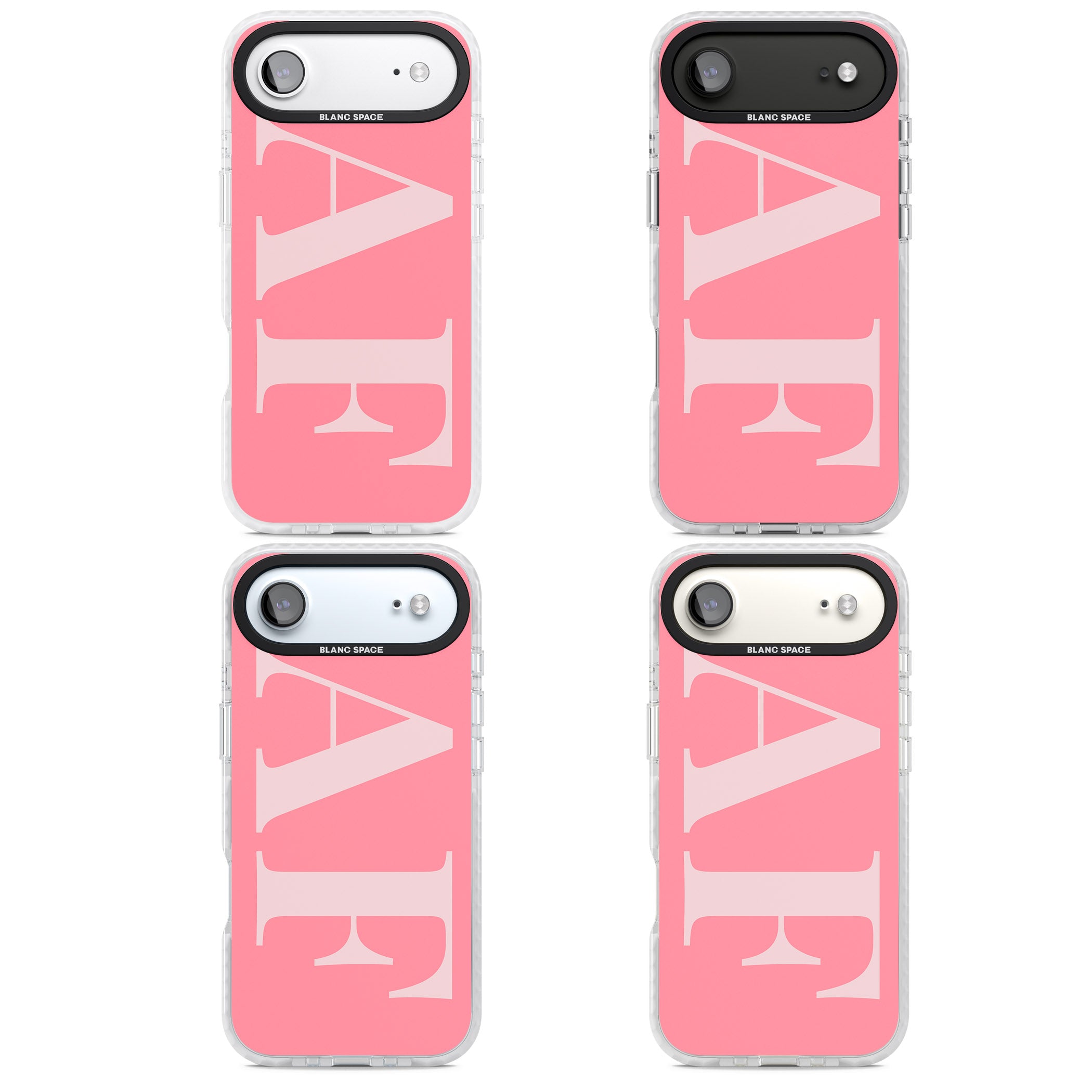 Personalised Light & Dark Pink Green Letters iPhone 17 Air Impact Clear Phone Case APT Impact Protection