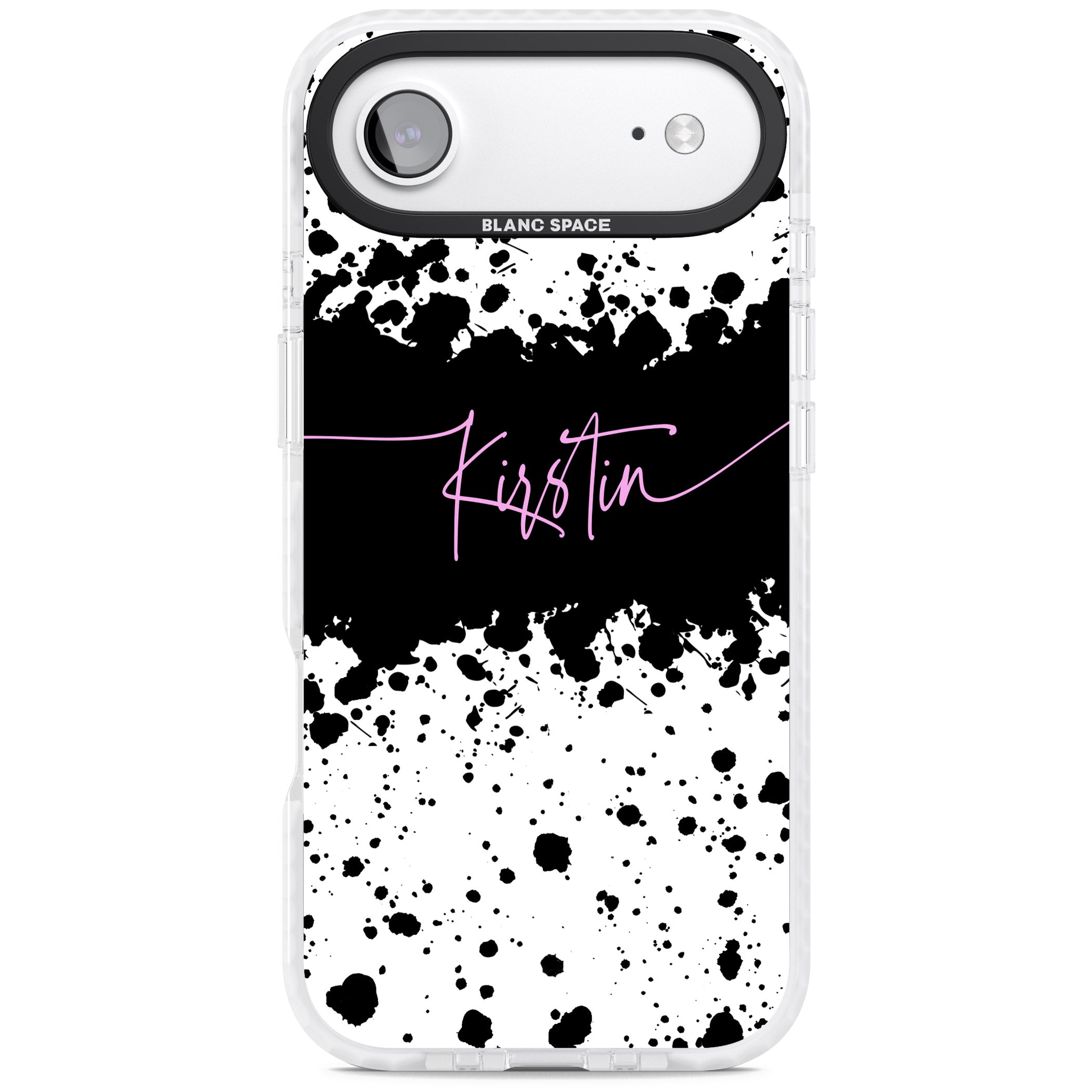 Personalised Bold Paint Splatters iPhone 17 Air Impact Clear Phone Case