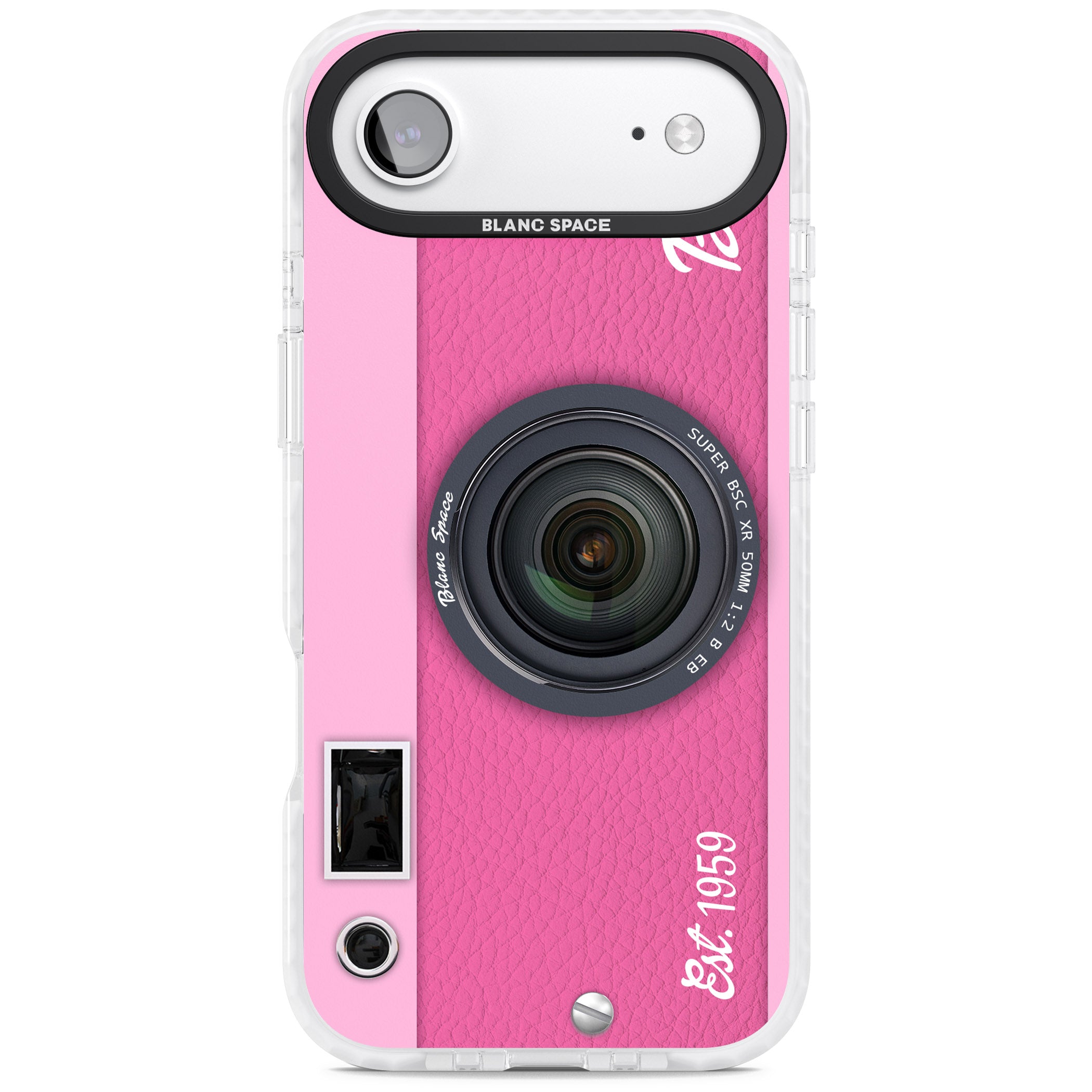 Personalised Pink Dream Camera iPhone 17 Air Impact Clear Phone Case