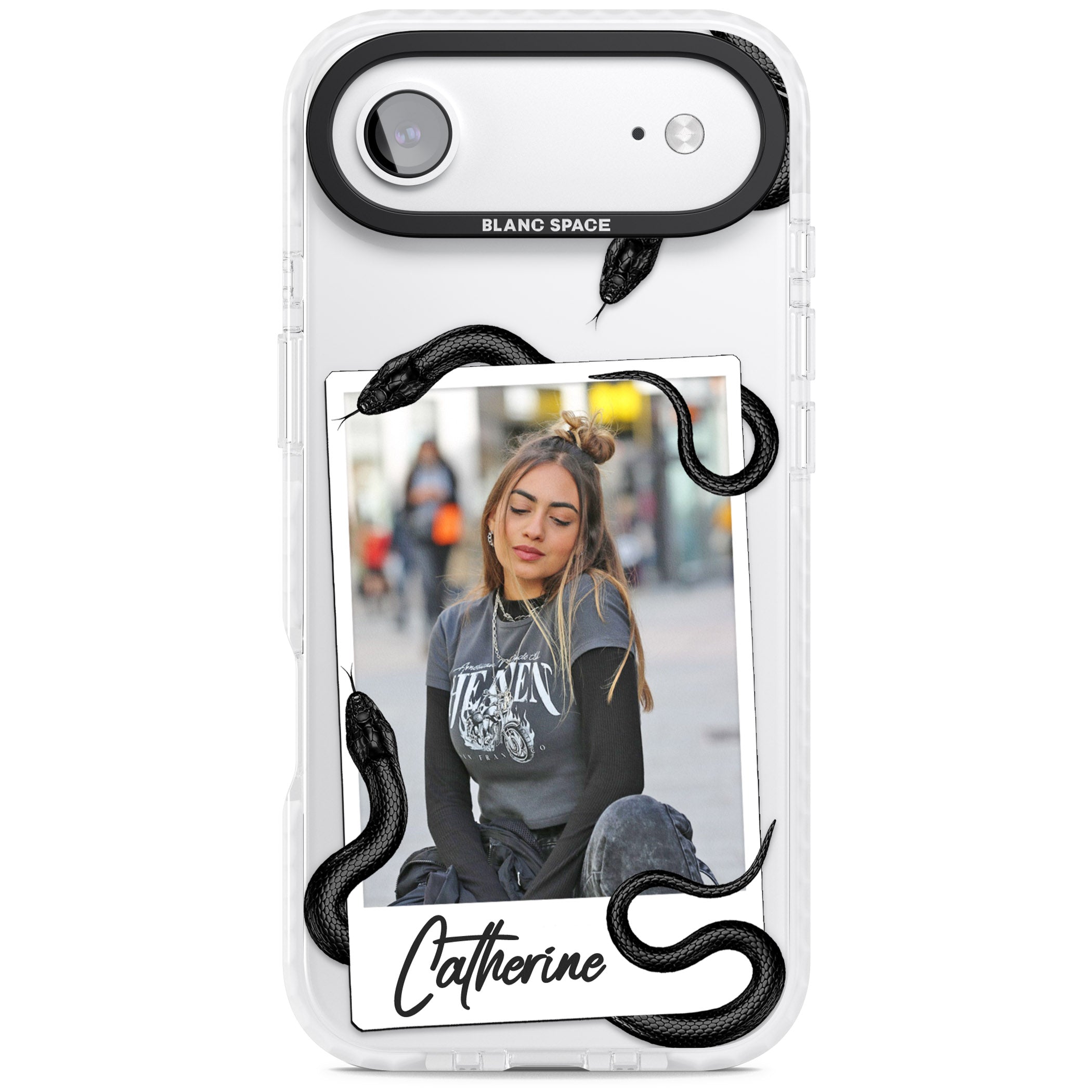 Personalised Snake Instant Photo iPhone 17 Air Impact Clear Phone Case