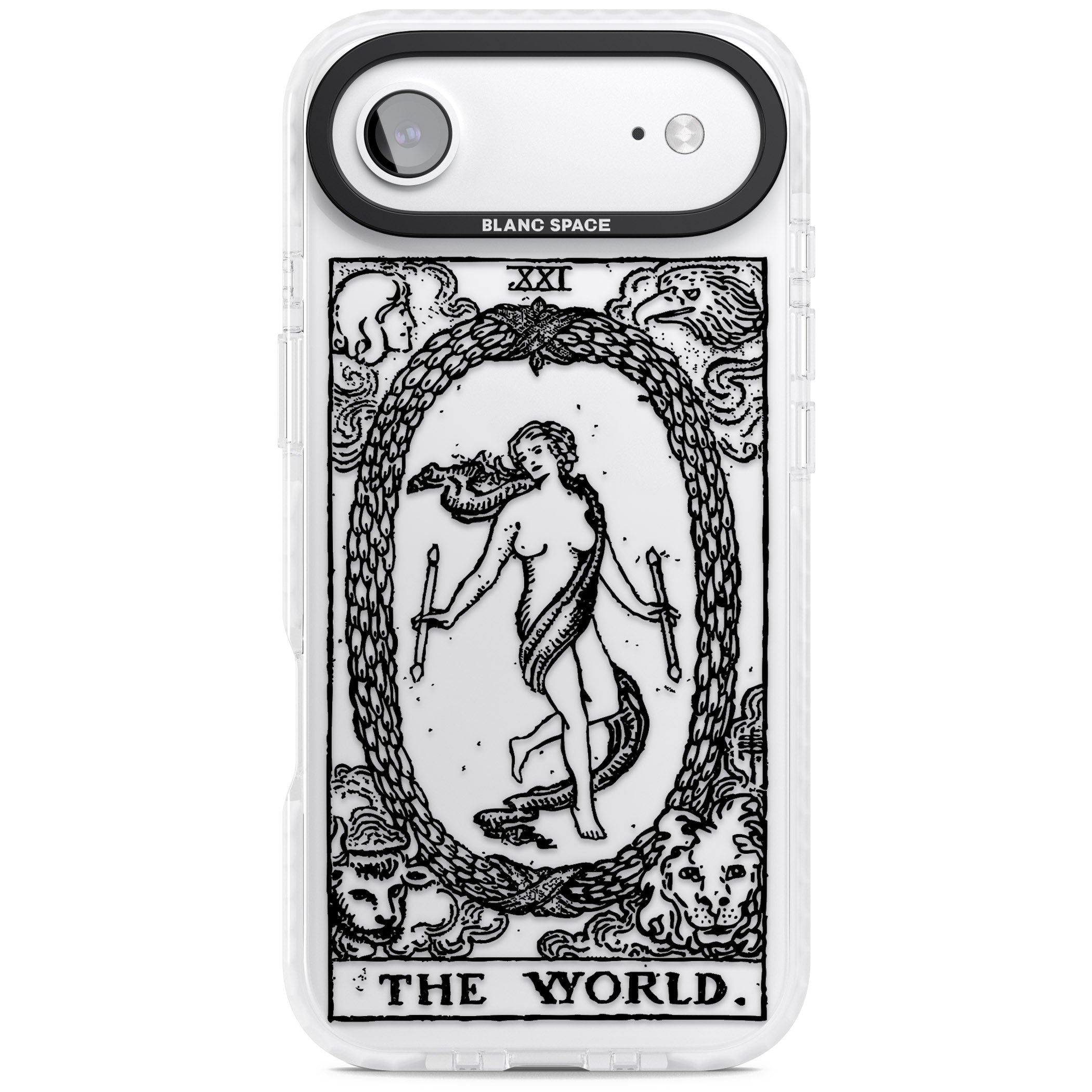 Personalised The World Tarot Card (Clear) iPhone 17 Air Impact Clear Phone Case