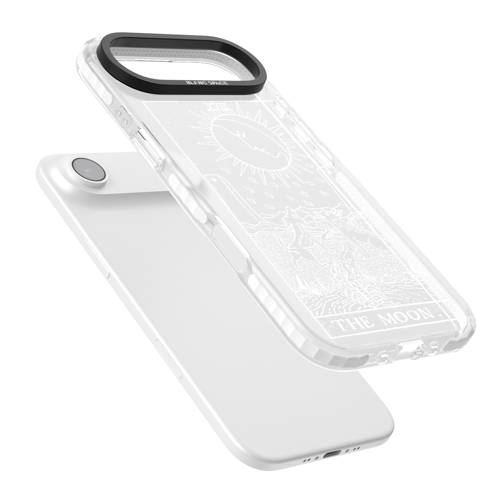 Personalised The Moon Tarot Card (White) iPhone 17 Air Impact Clear Phone Case Colours