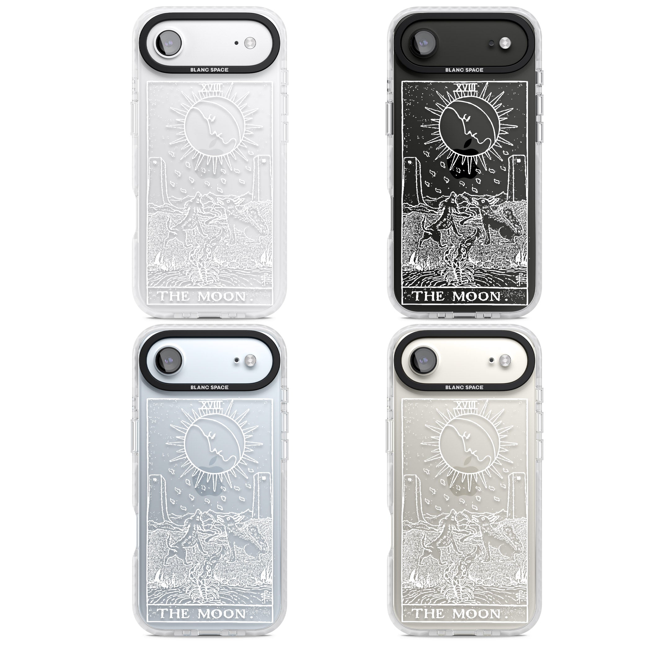Personalised The Moon Tarot Card (White) iPhone 17 Air Impact Clear Phone Case APT Impact Protection