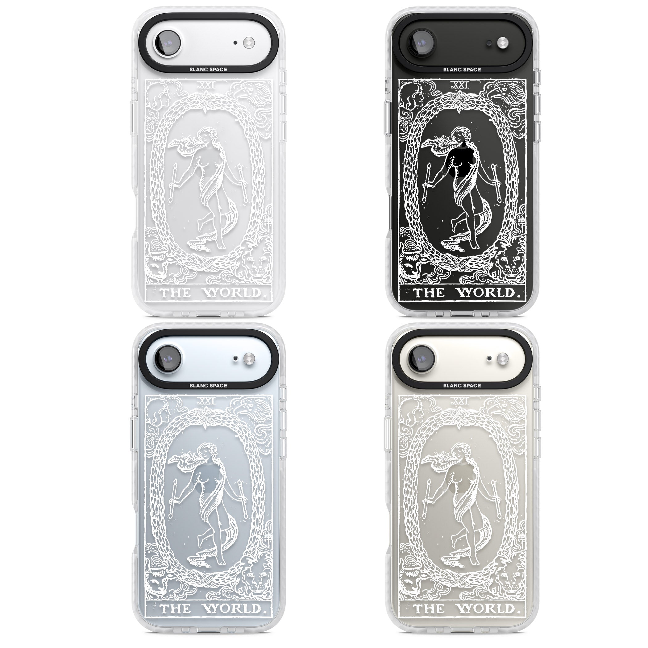 Personalised The World Tarot Card (White) iPhone 17 Air Impact Clear Phone Case APT Impact Protection