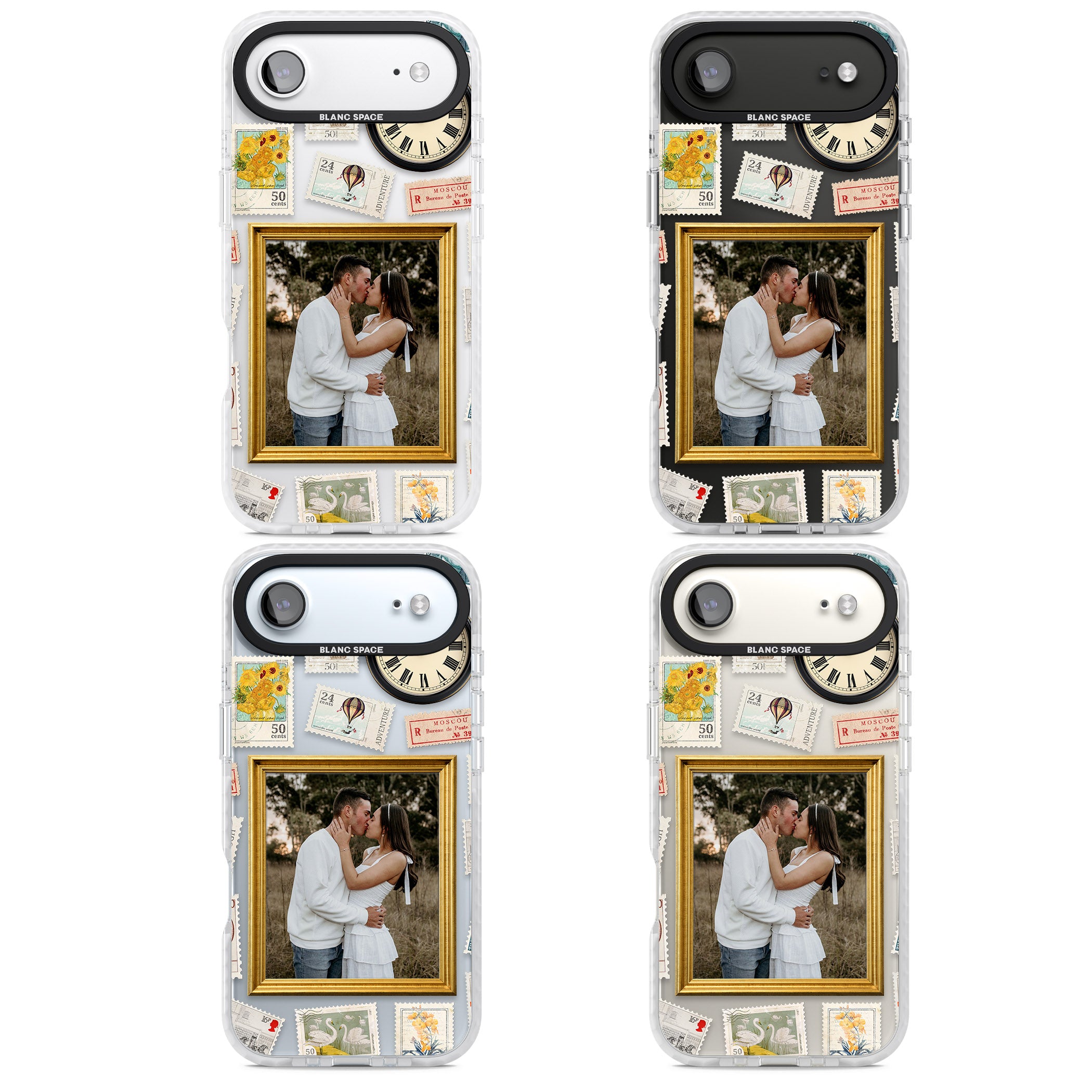 Personalised Vintage Photo Frame Collage iPhone 17 Air Impact Clear Phone Case APT Impact Protection