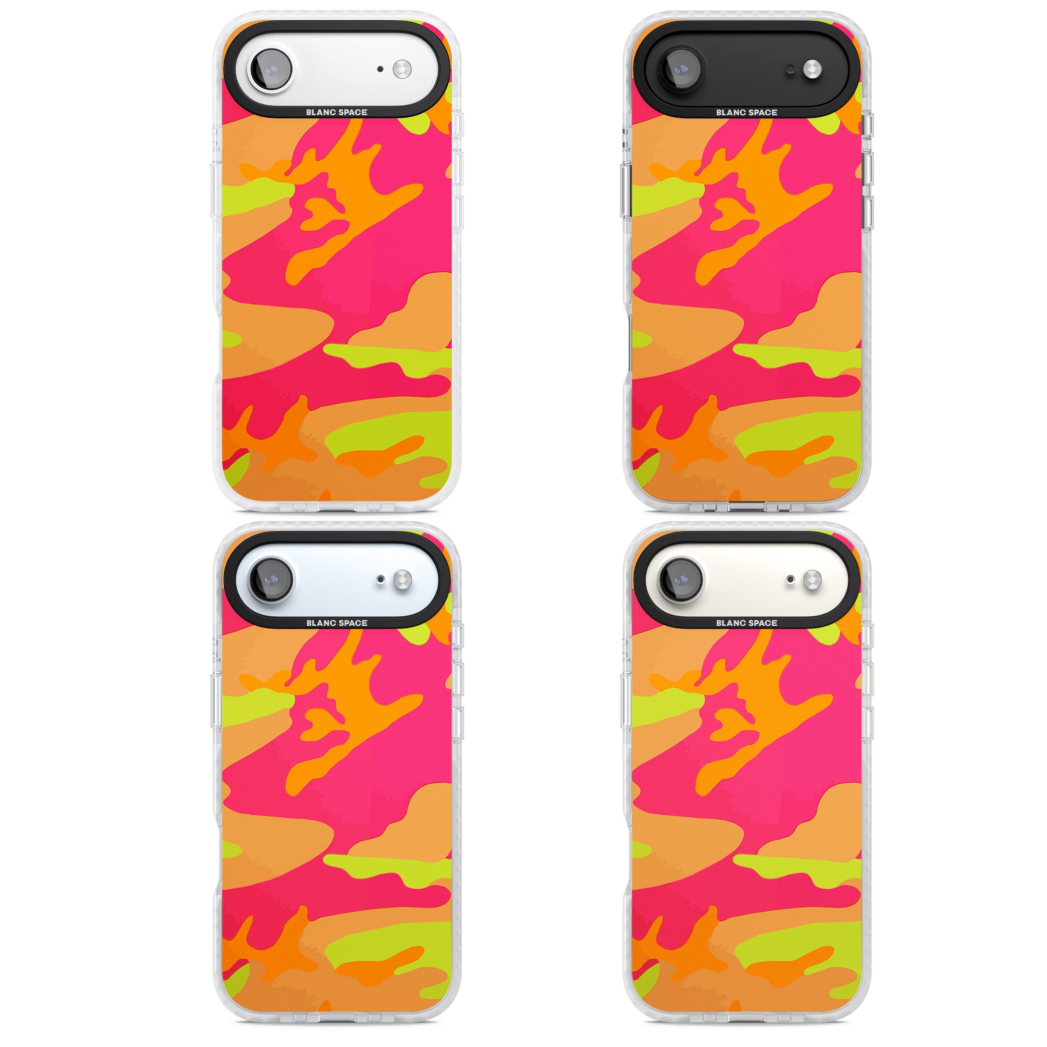 Neon Camo iPhone 17 Air Impact Clear Phone Case APT Impact Protection