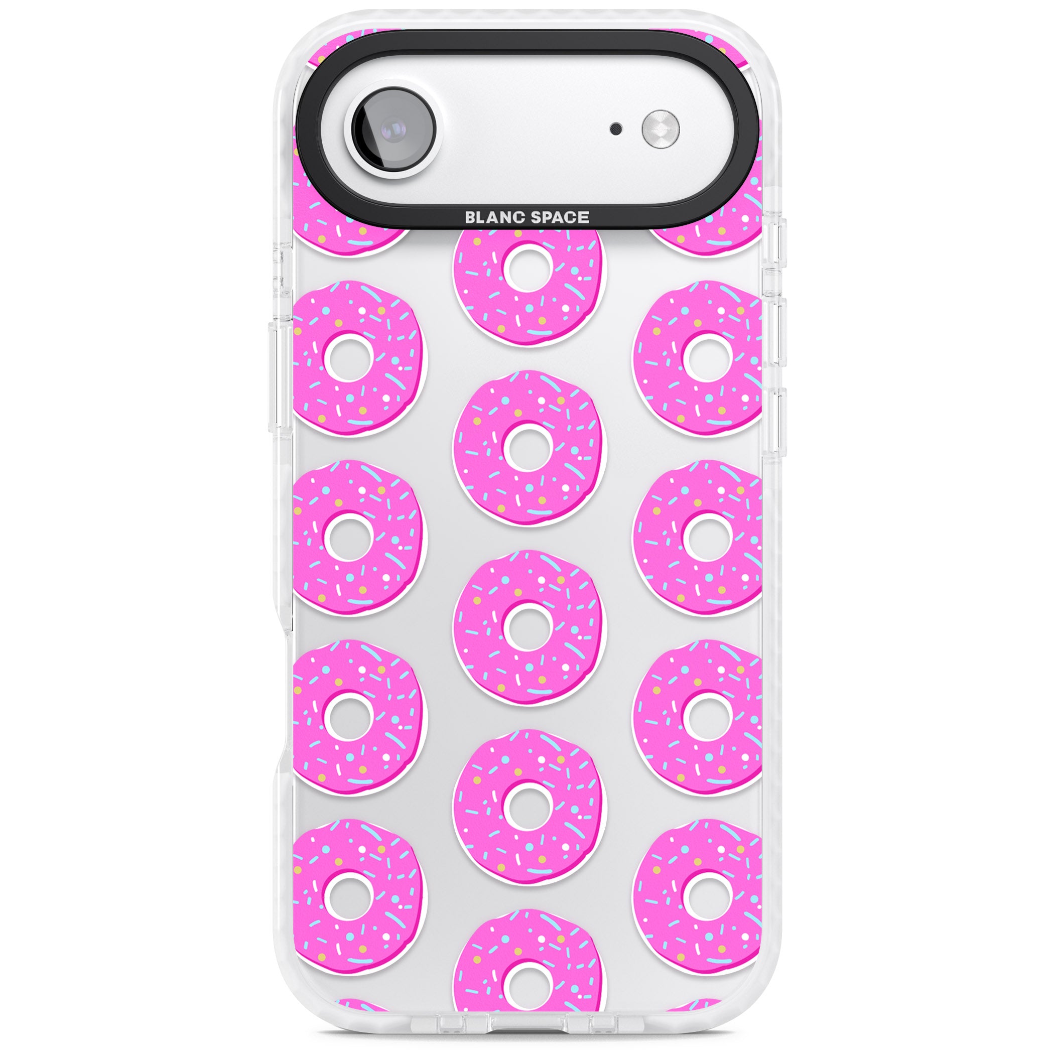 Pink Donut Pattern iPhone 17 Air Impact Clear Phone Case