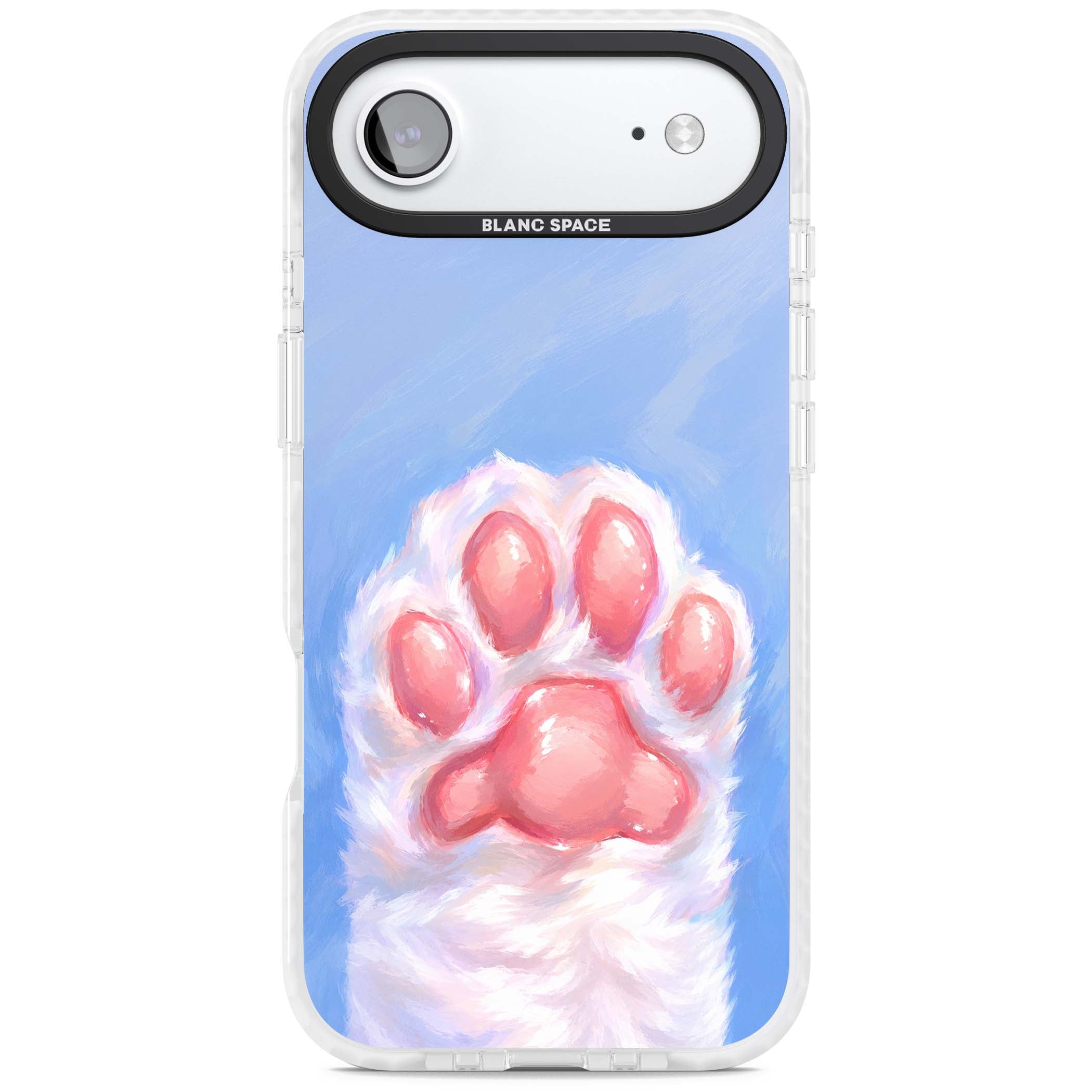 Soft White Paw cute iPhone case | Black Impact case for iPhone Air