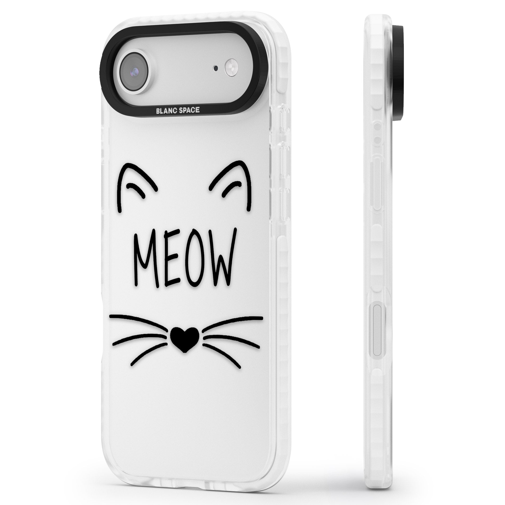 Cat Whiskers iPhone 17 Air Impact Clear Phone Case Side Profile