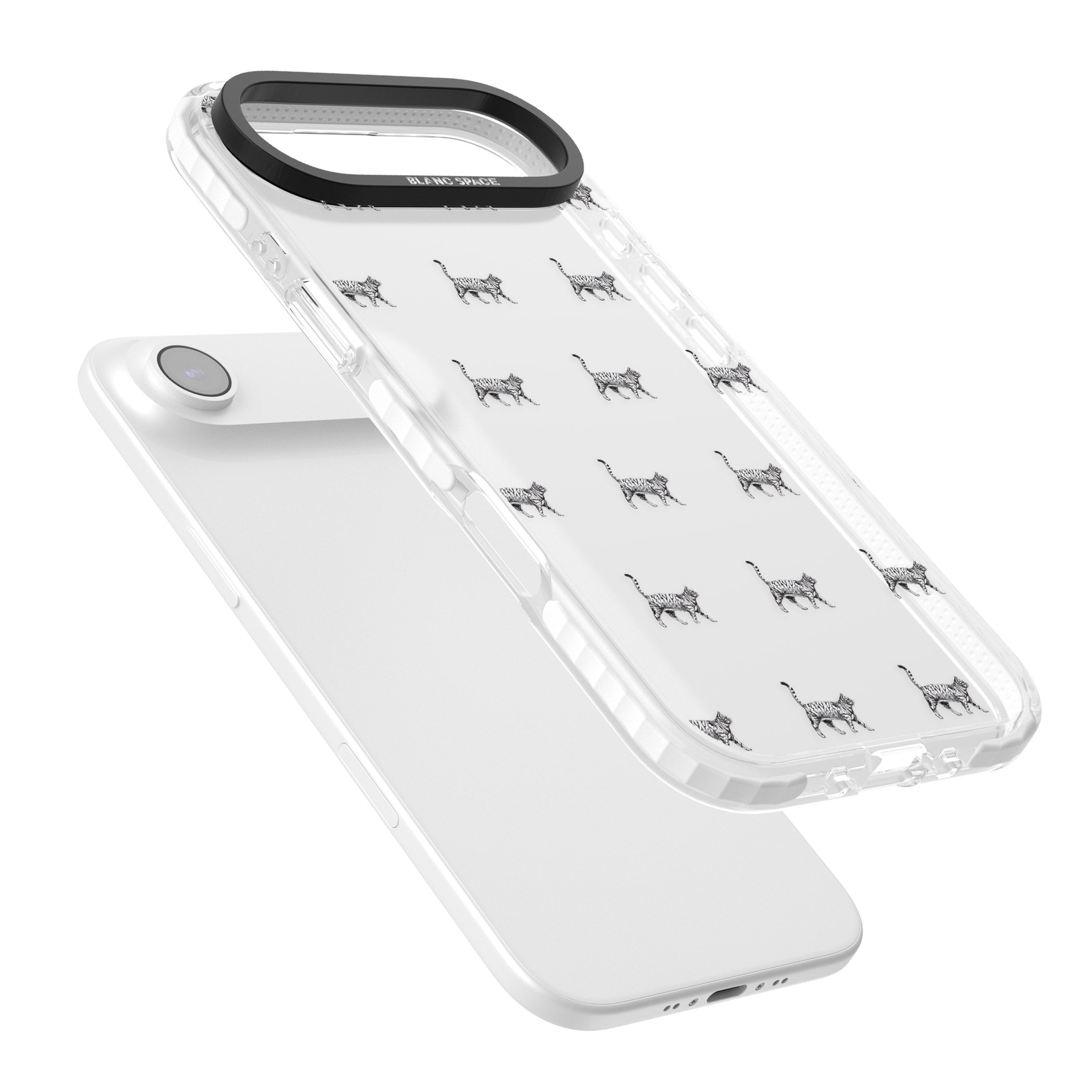 British Shorthair Cat Pattern iPhone 17 Air Impact Clear Phone Case Colours