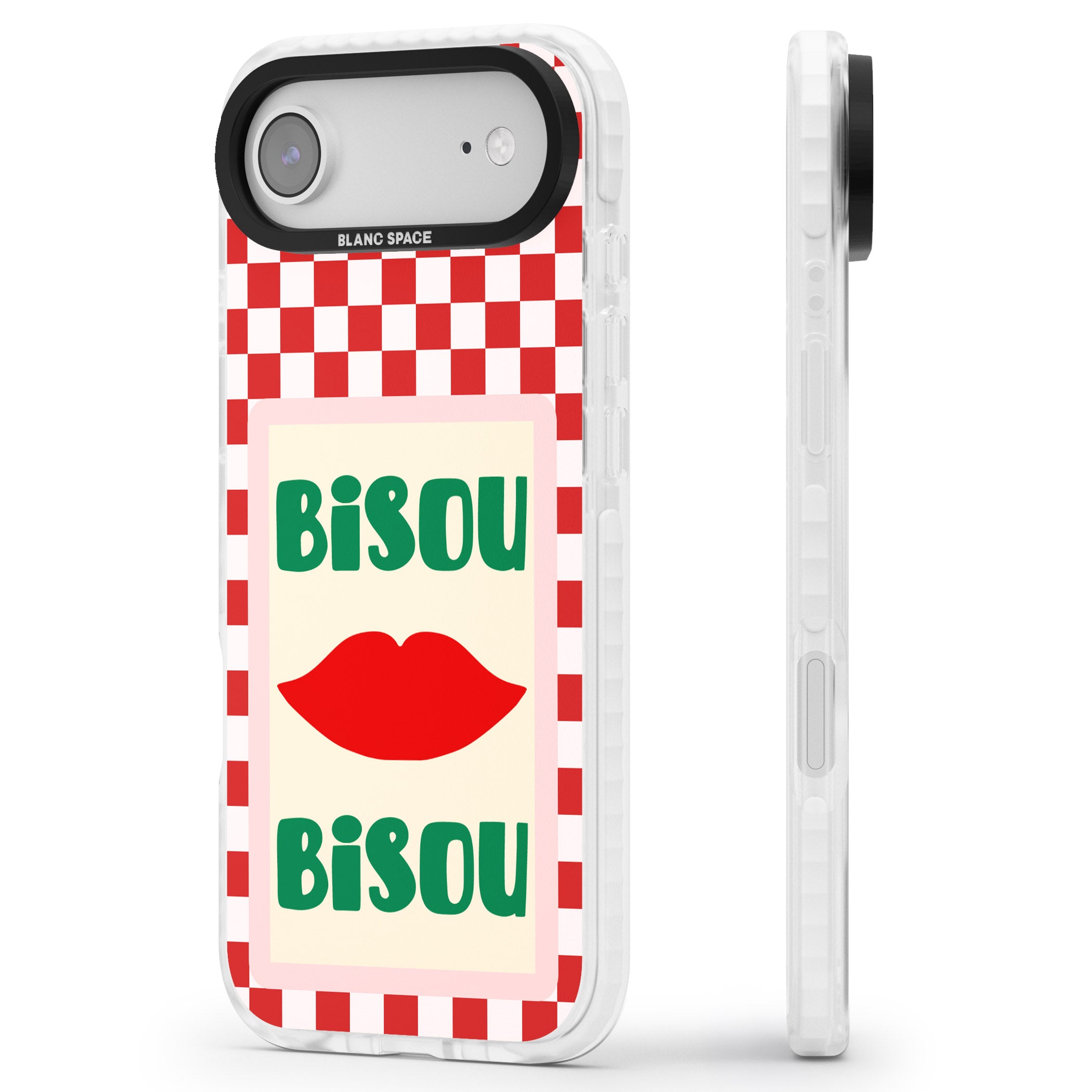 Bisou iPhone 17 Air Impact Clear Phone Case Side Profile