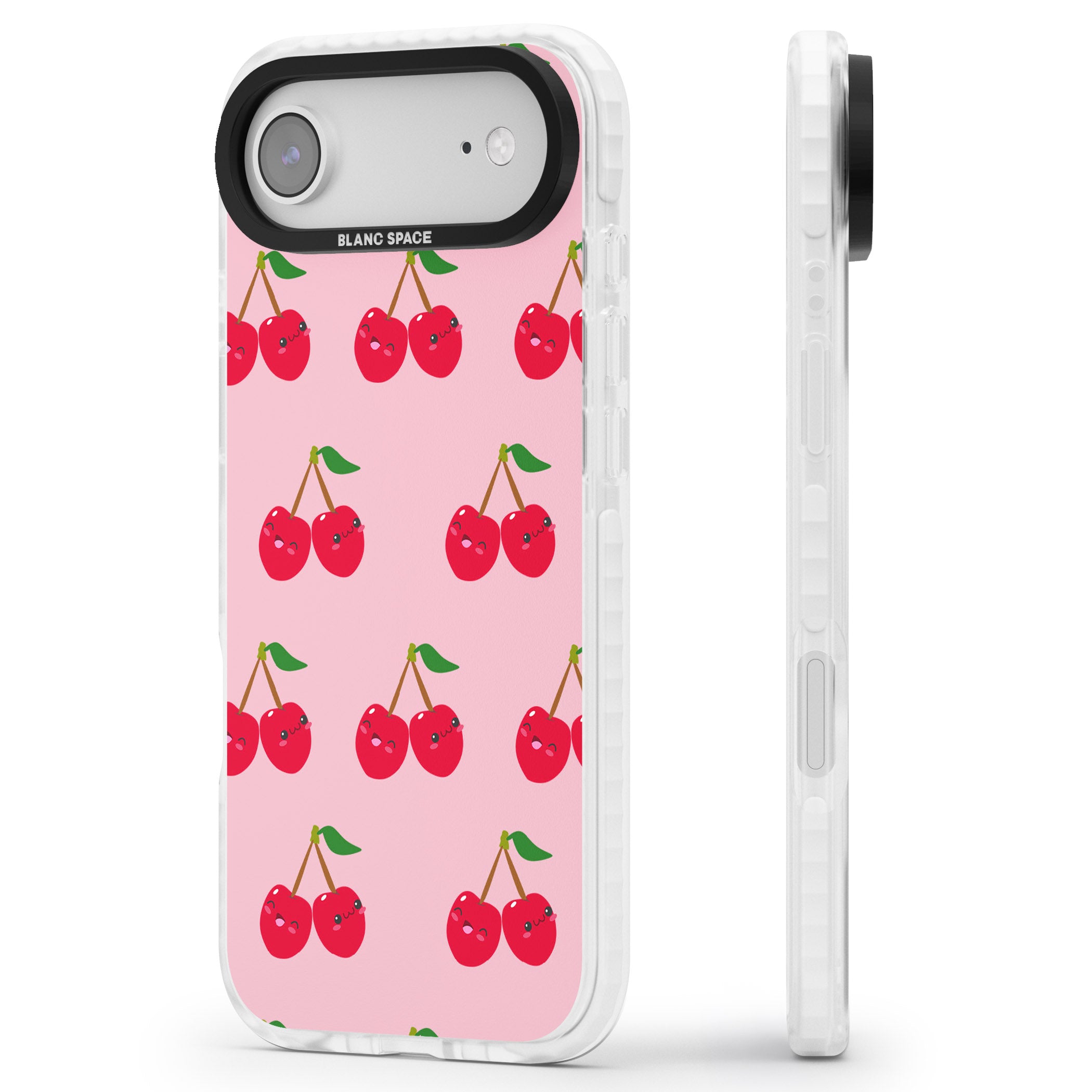 Cheeky Cherry iPhone 17 Air Impact Clear Phone Case Side Profile