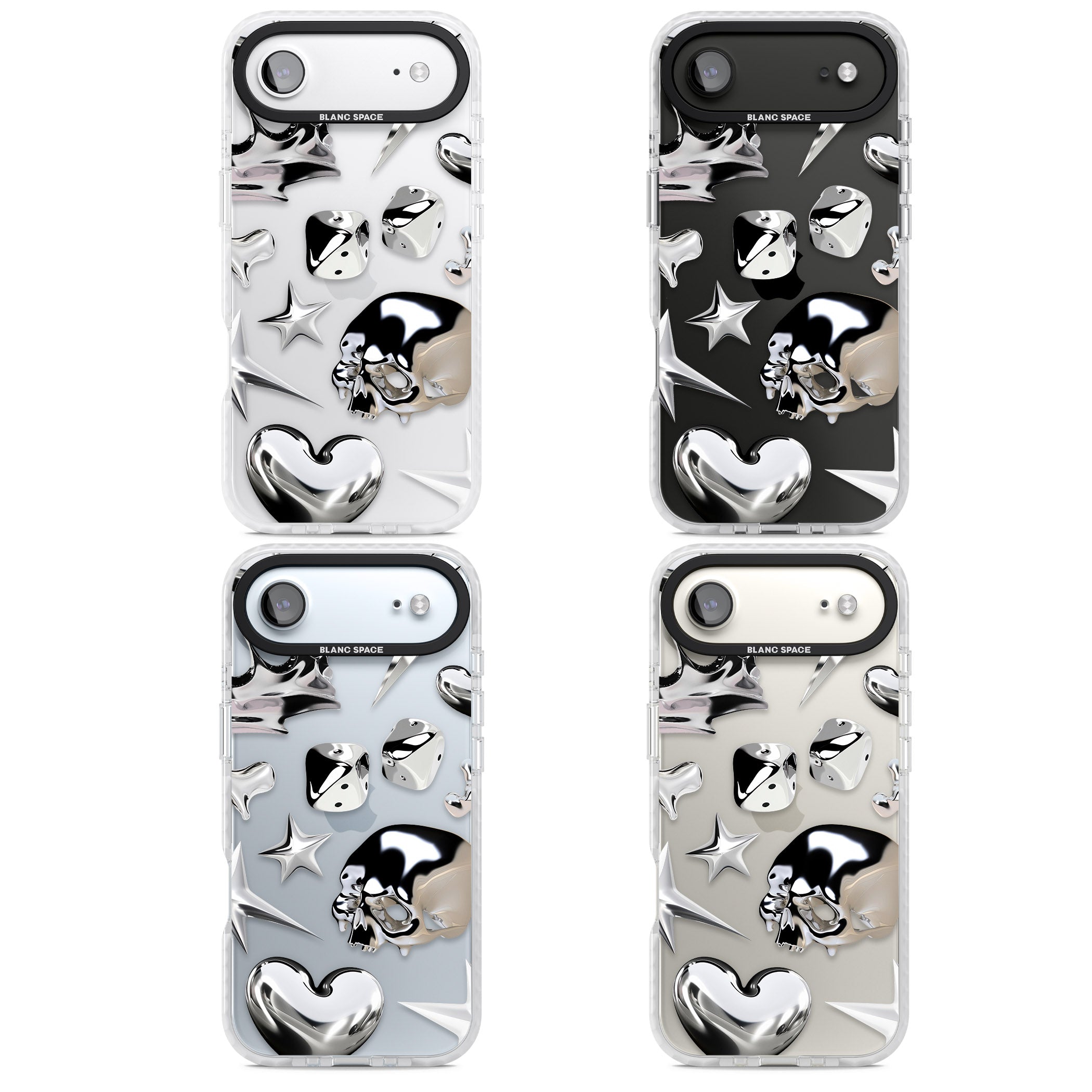 Chromed iPhone 17 Air Impact Clear Phone Case APT Impact Protection