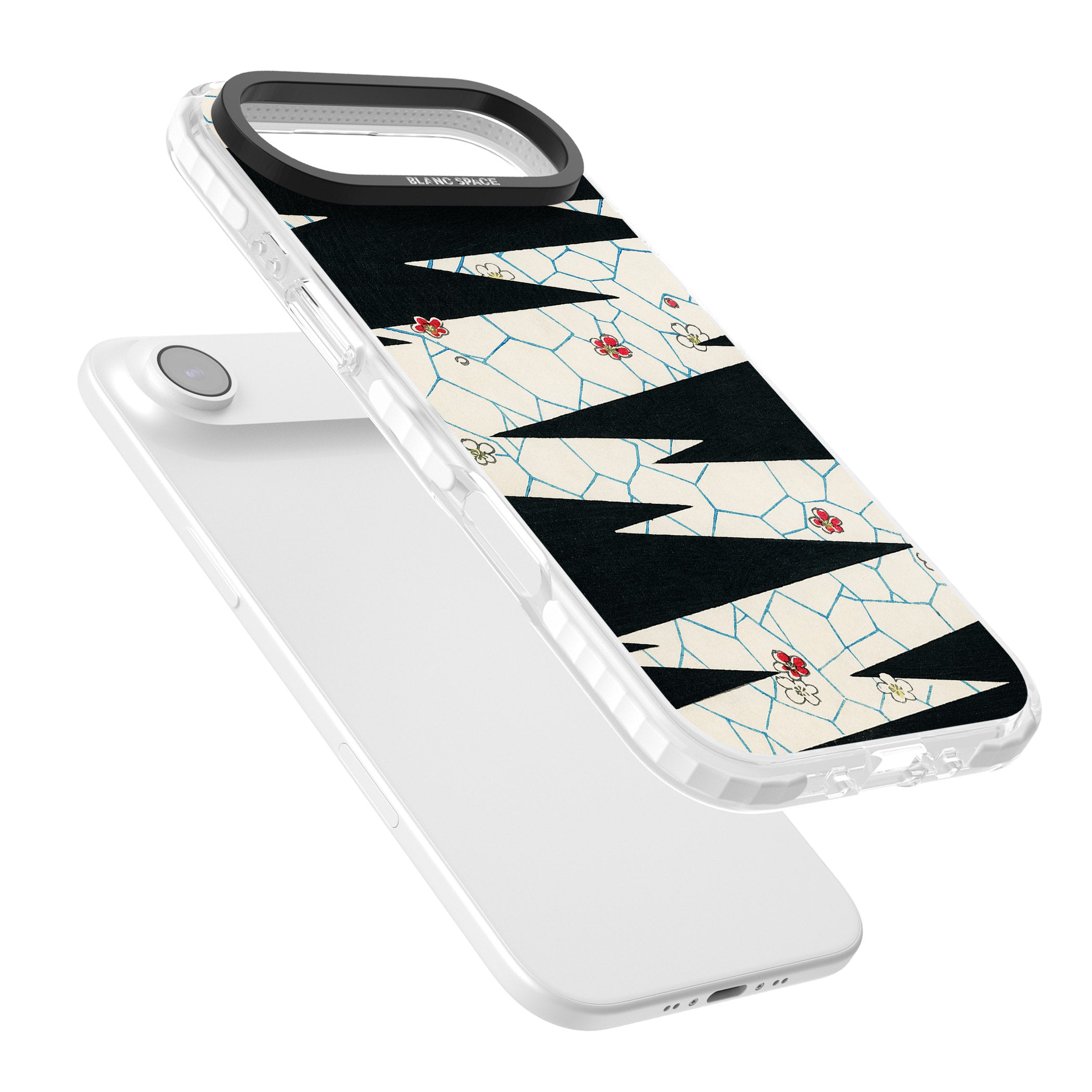 Japanese Flowers By Bijutsu Sekai iPhone 17 Air Impact Clear Phone Case Colours