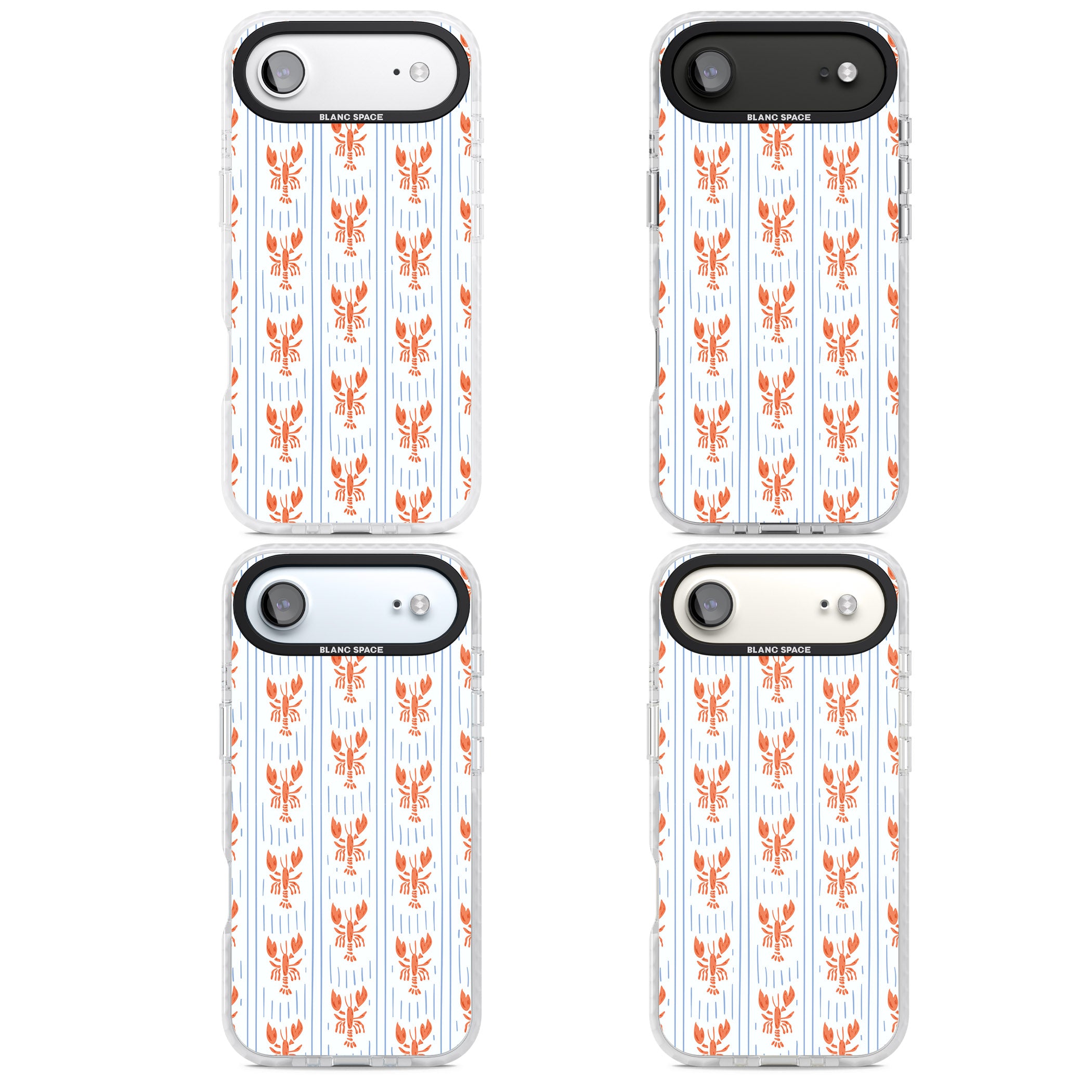 Lobster Stripes iPhone 17 Air Impact Clear Phone Case APT Impact Protection